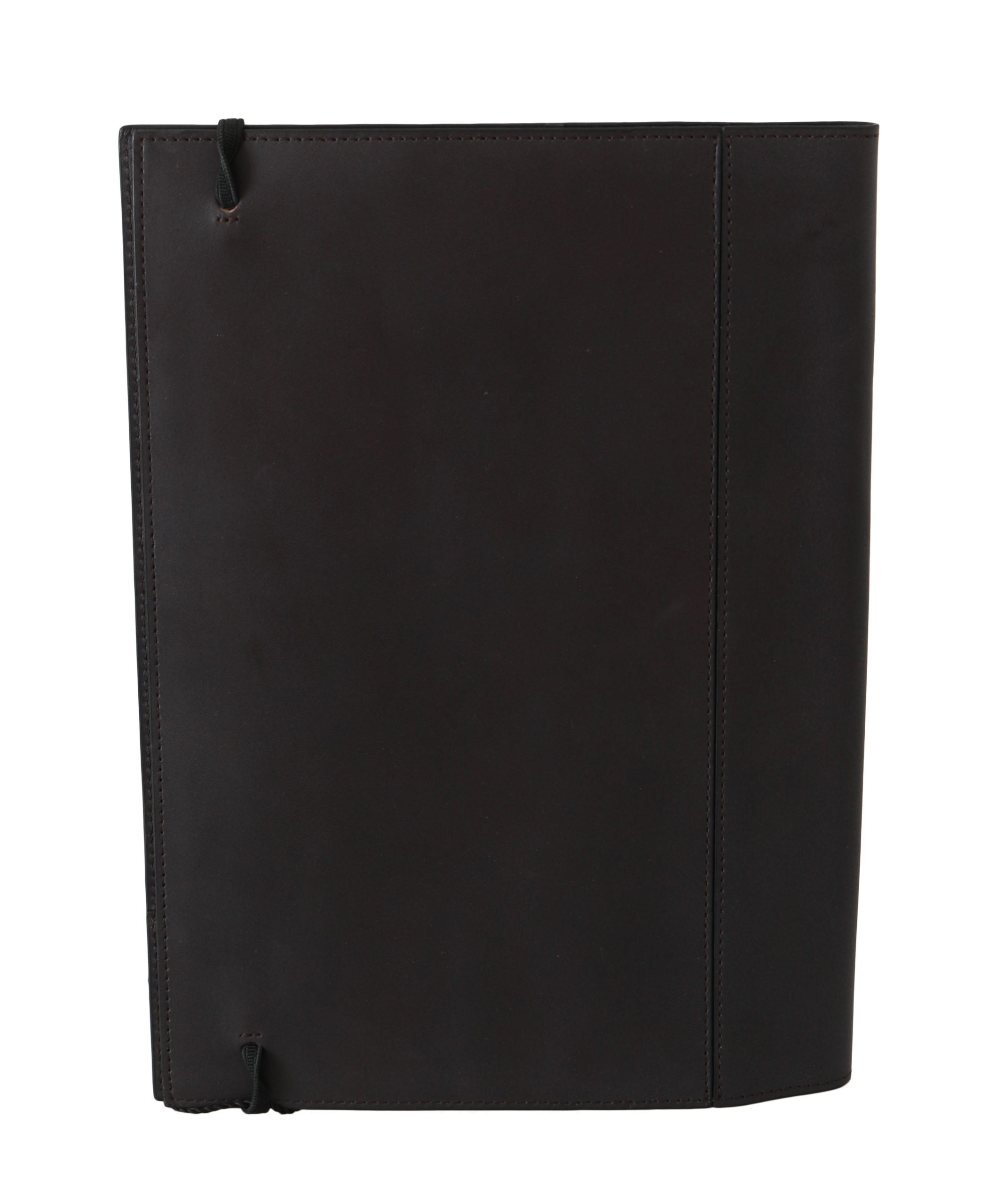 Černá kožená cestovní peněženka s logem a dvojitým skládáním