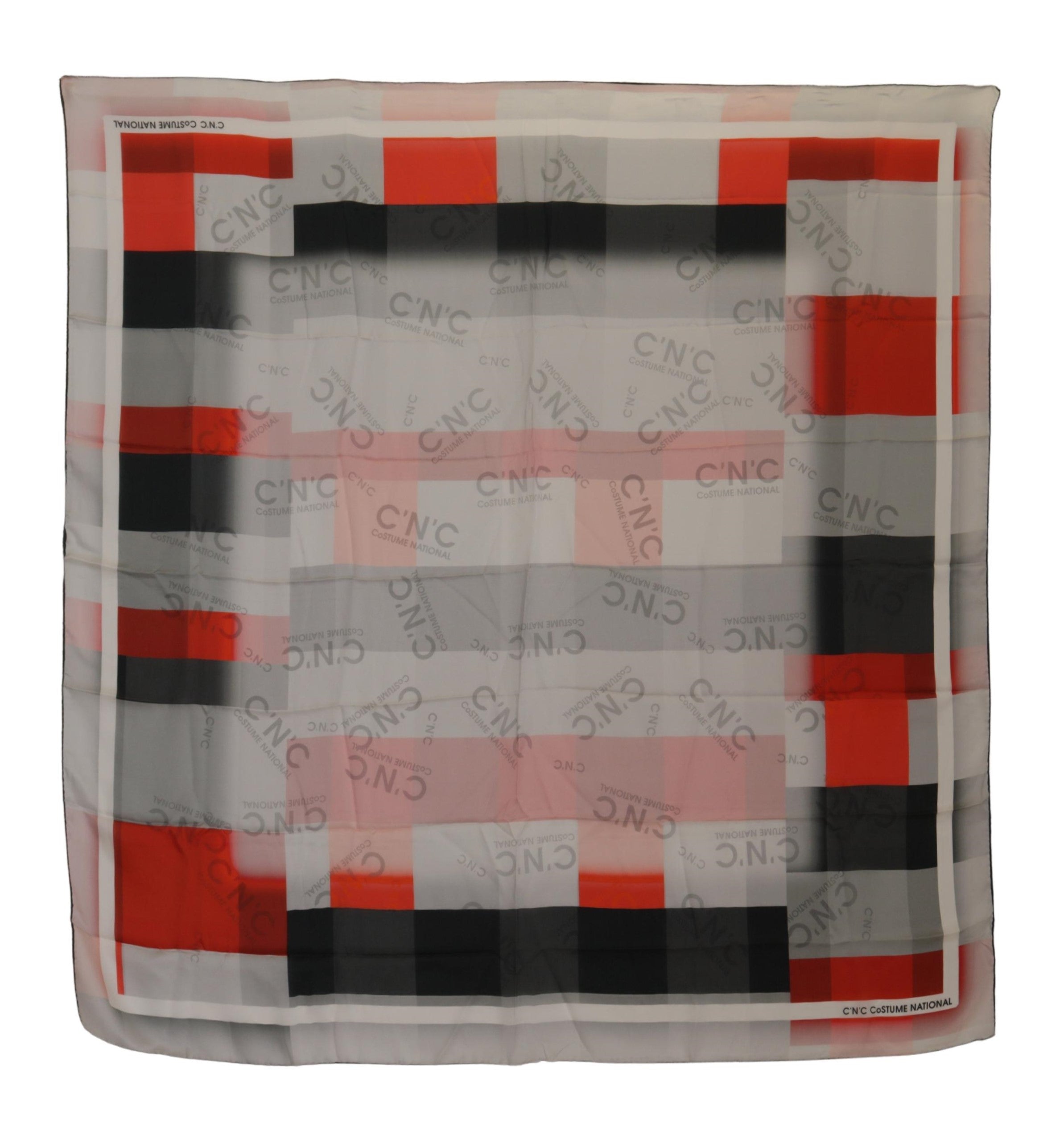 Šedočervený šál Foulard Wrap