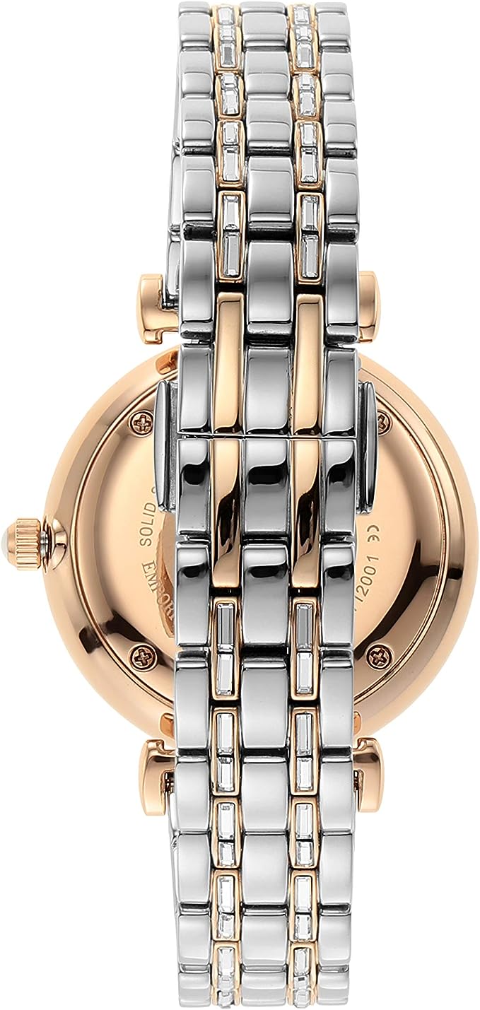 Elegantní dvoubarevné krystalové hodinky Pave