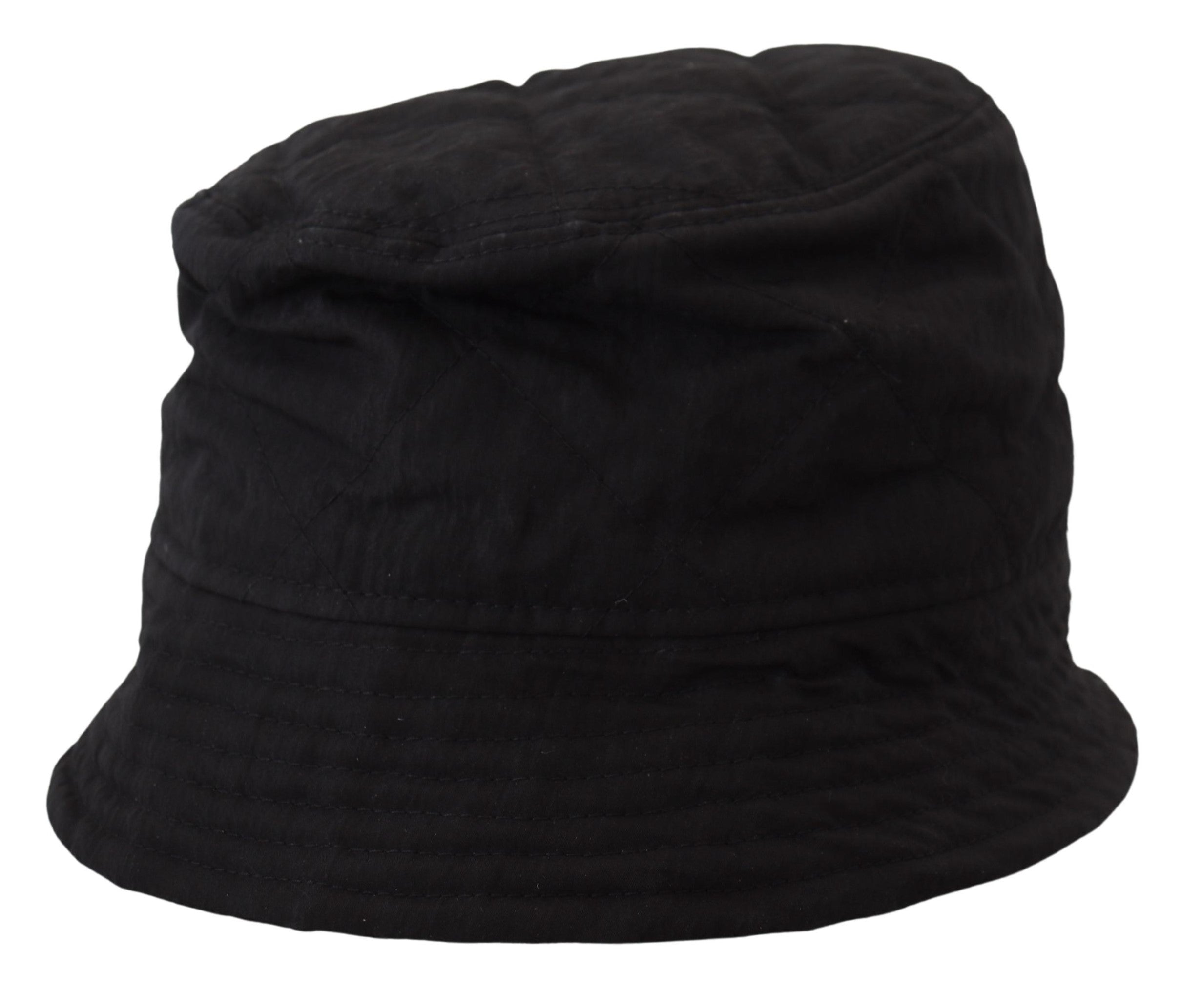 Černý nylonový dámský klobouk s kbelíkovou čepicí