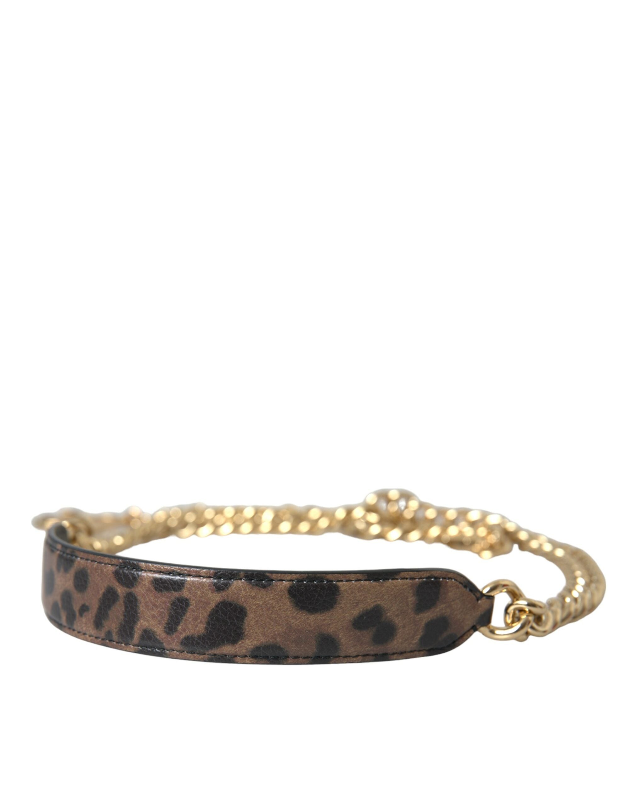 Hnědý leopard doplněk kabelky přes rameno