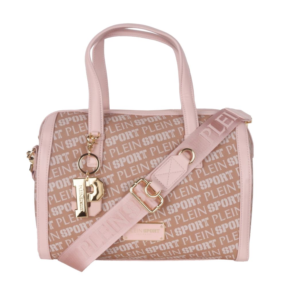 Elegantní růžová ekokůže crossbody kabelka