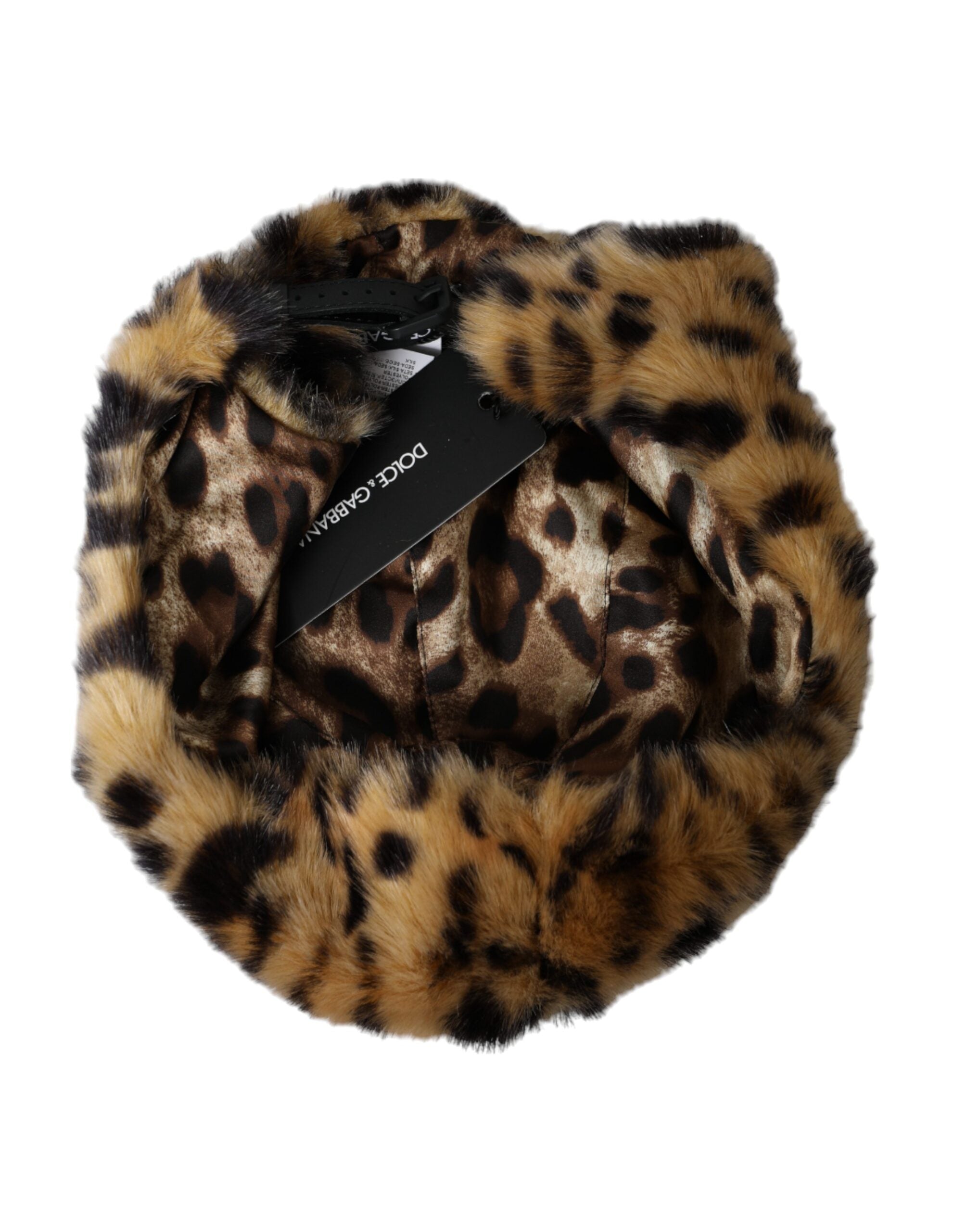 Dámský klobouk z hnědé leopardí kožešiny