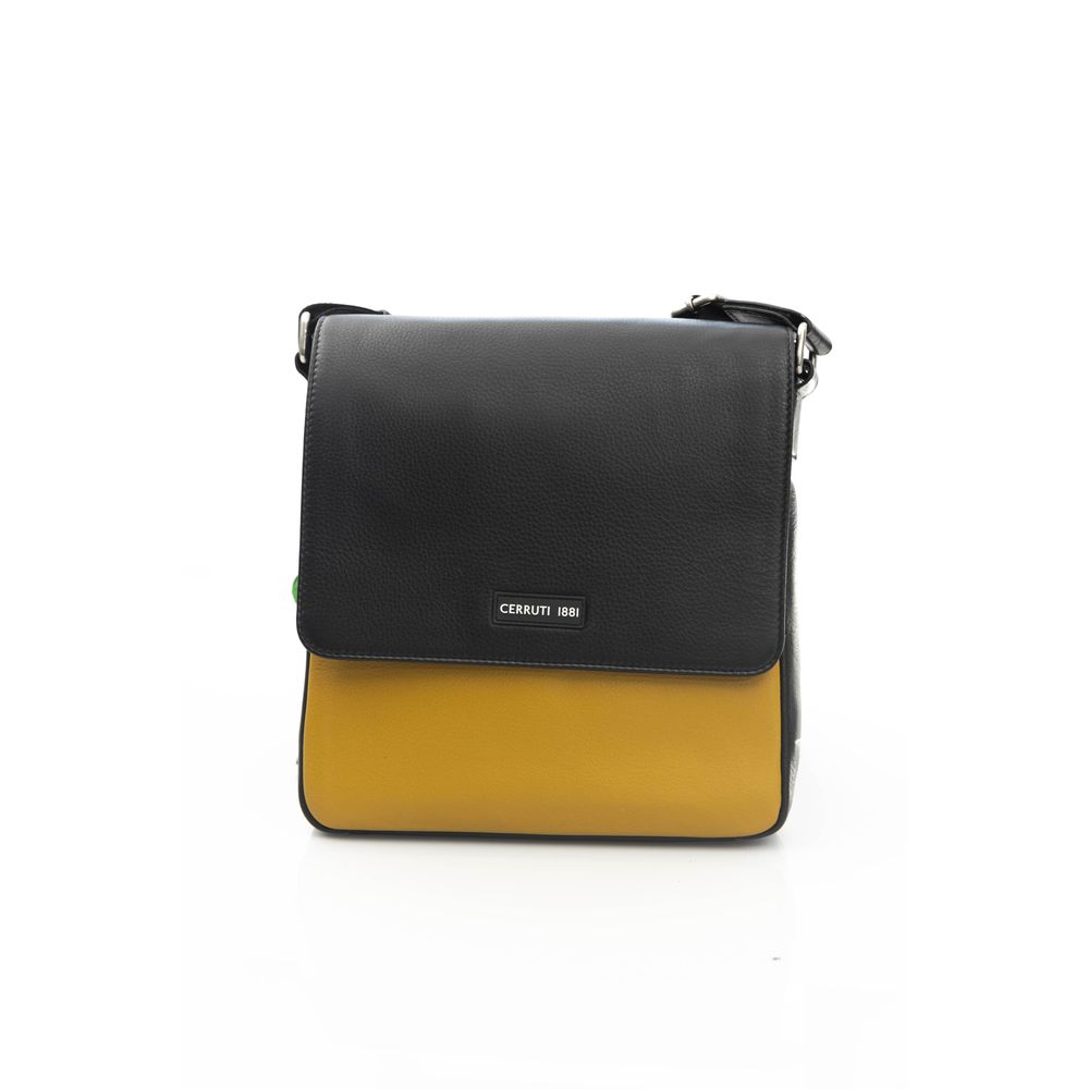 Žlutá kožená dámská crossbody kabelka