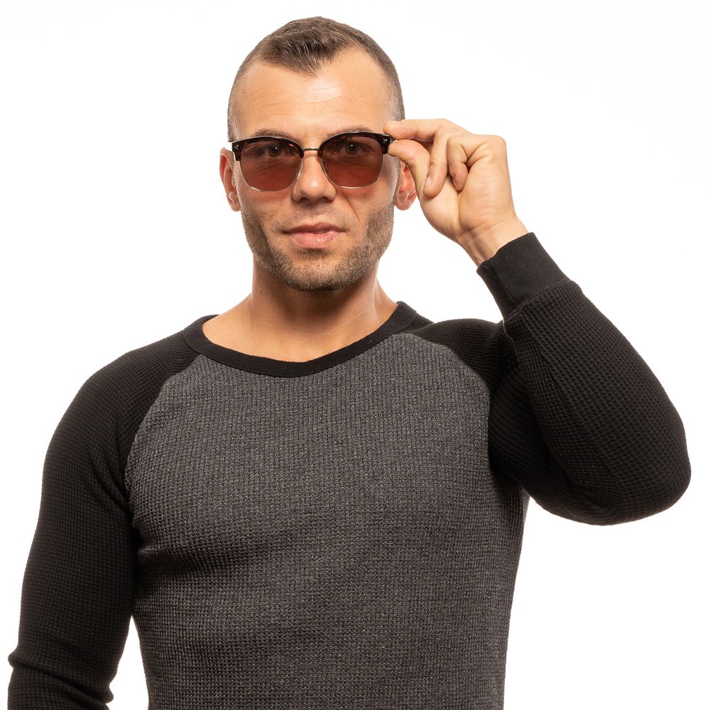 Hnědé unisex sluneční brýle