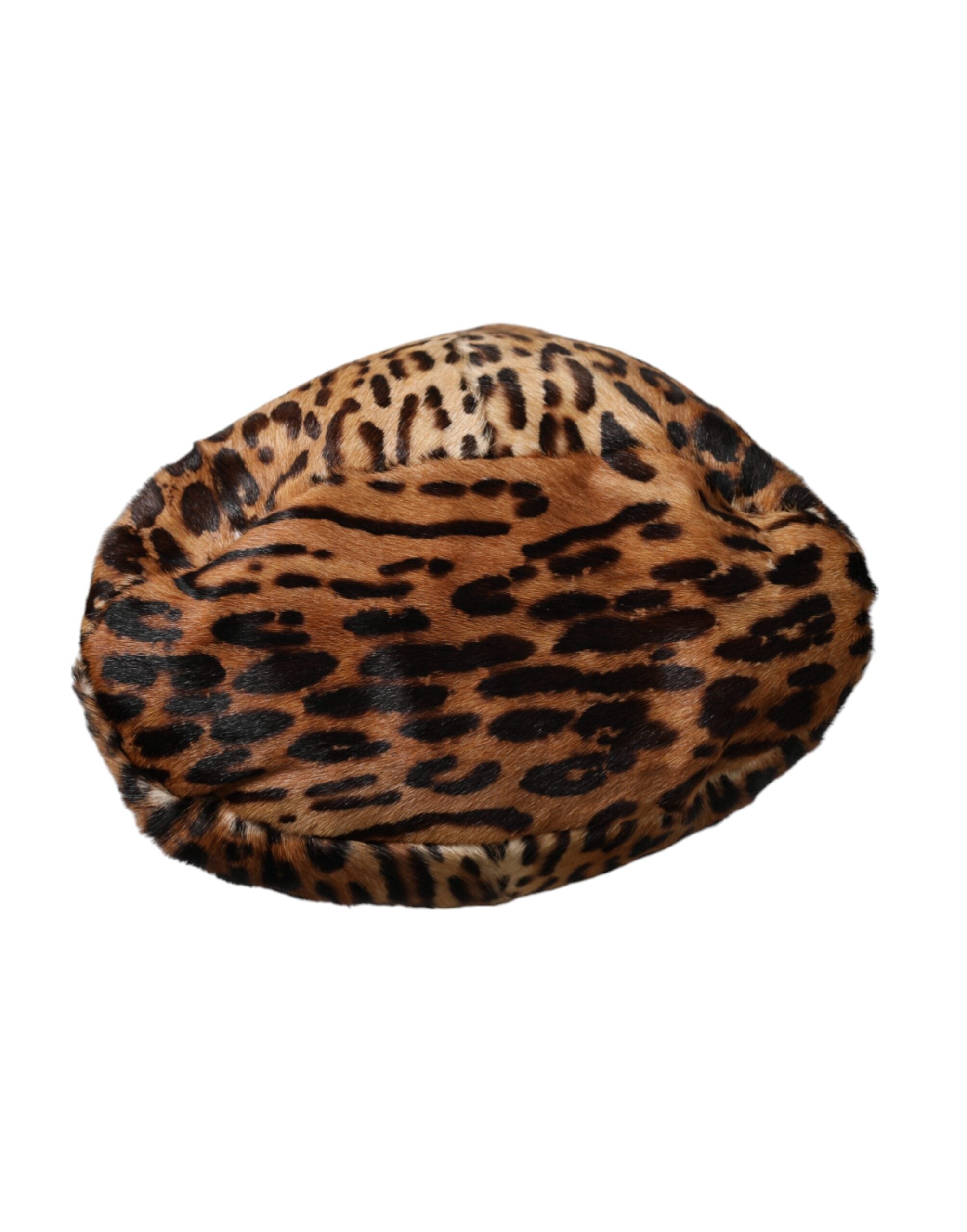 Dámský klobouk z hnědé leopardí kožešiny