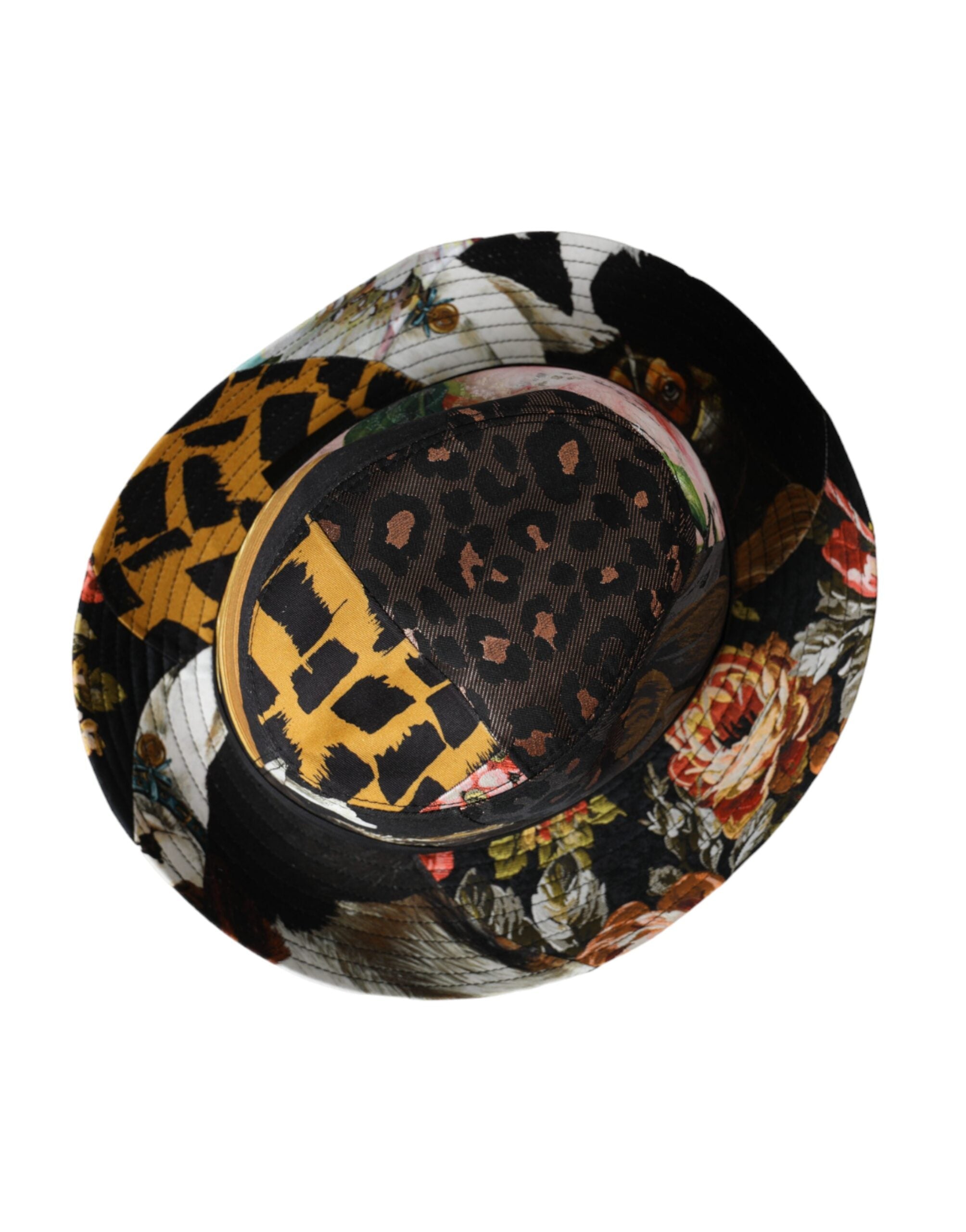 Dámský klobouk Fedora s širokým okrajem, vícebarevný, patchwork