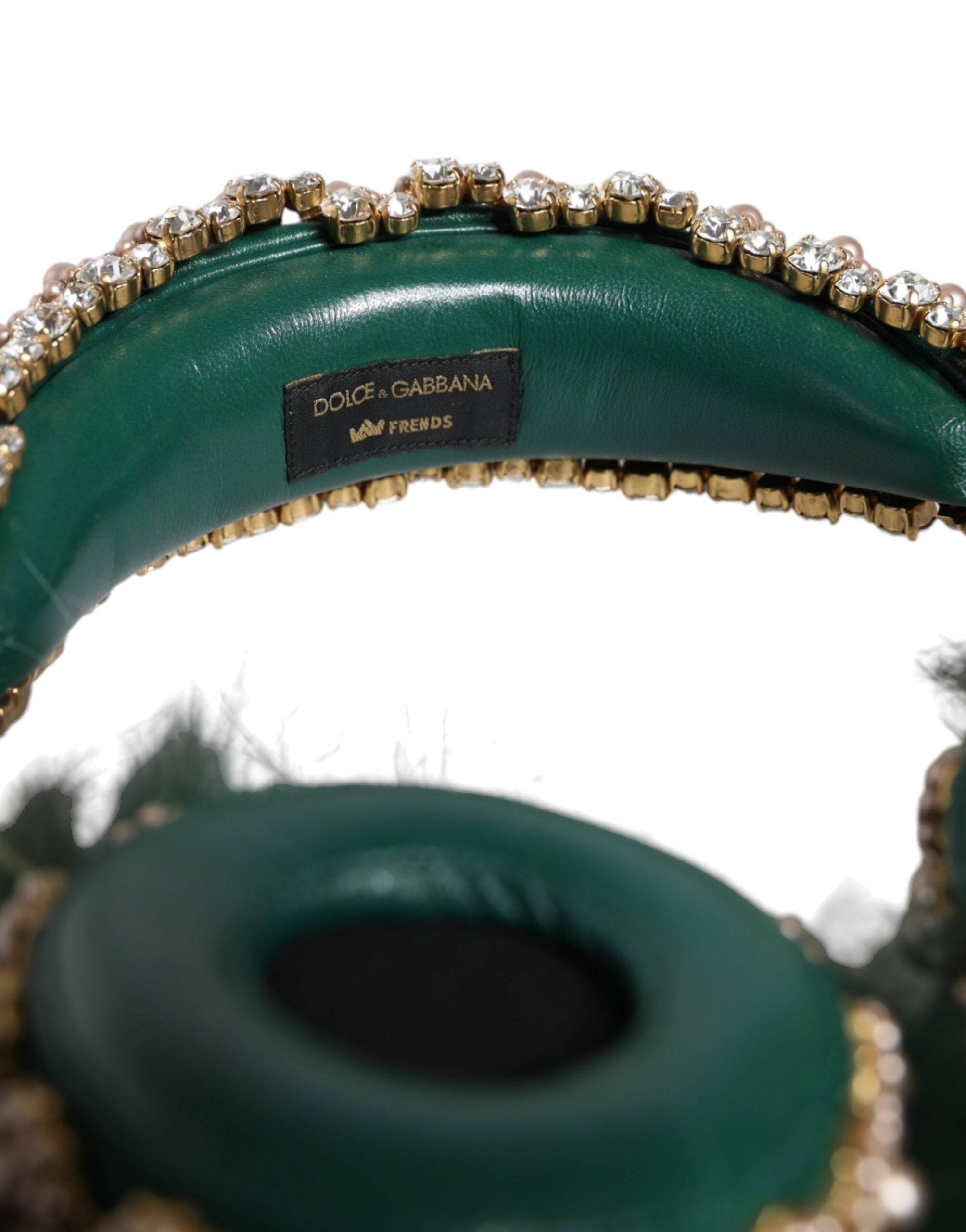 Sluchátka s mikrofonem Green Gold Crystal Fur Audio AUX
