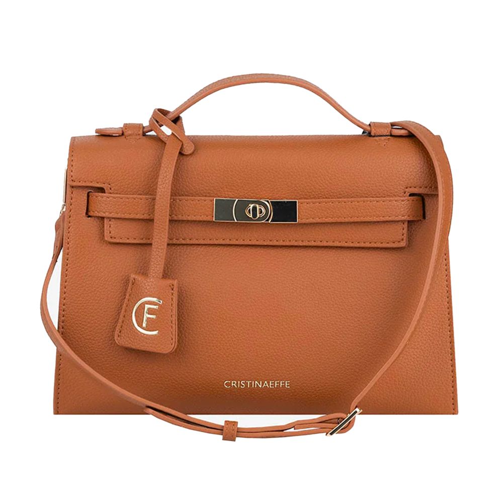 Dámská crossbody kabelka z umělé kůže hnědé barvy