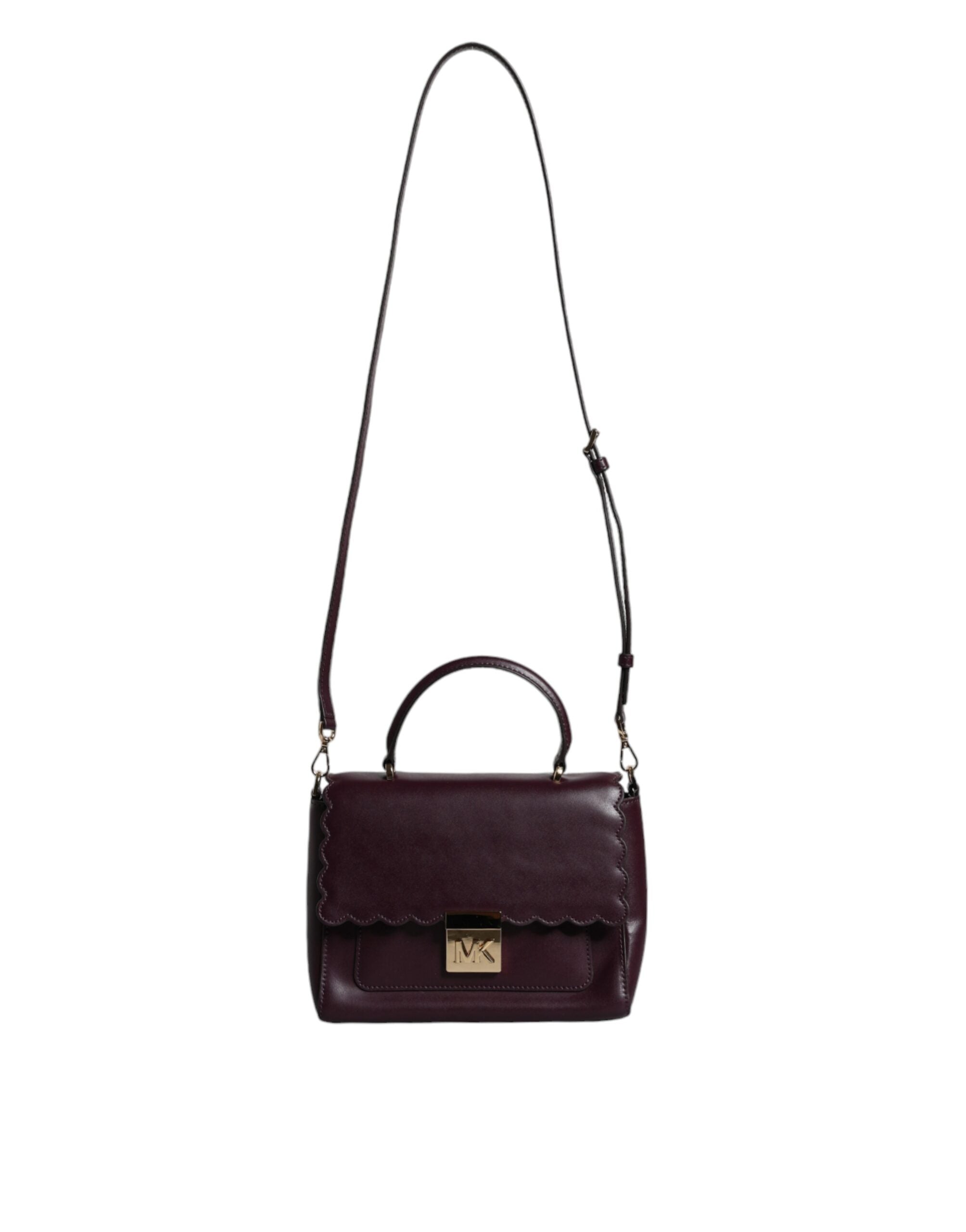 Fialová kožená crossbody kabelka MINDY s logem