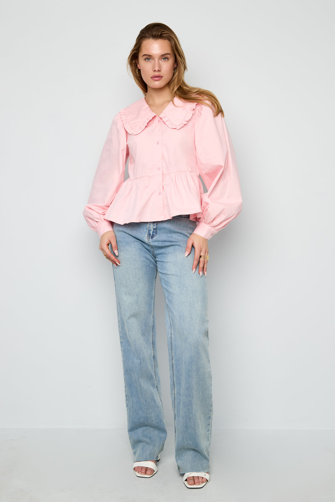 Cotton Blouses & Shirts Solid color Casual Spring/Summer  Clothes