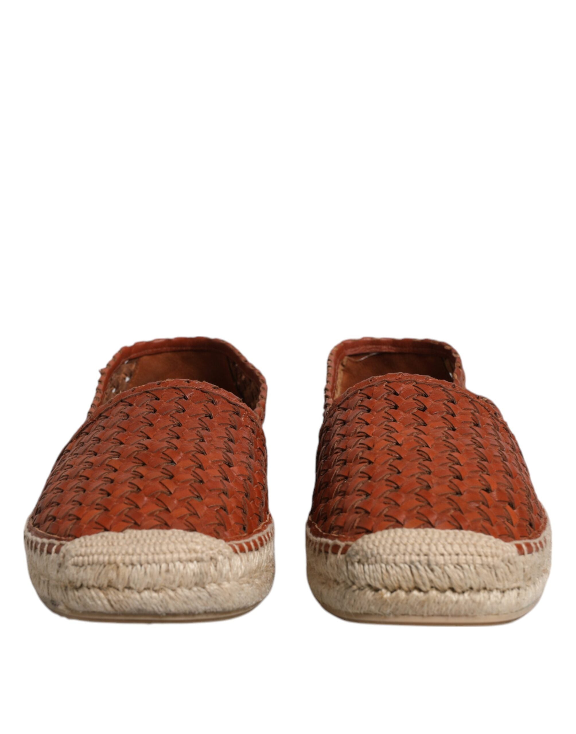Pánské espadrilky z tkané kůže v barvě Maroon