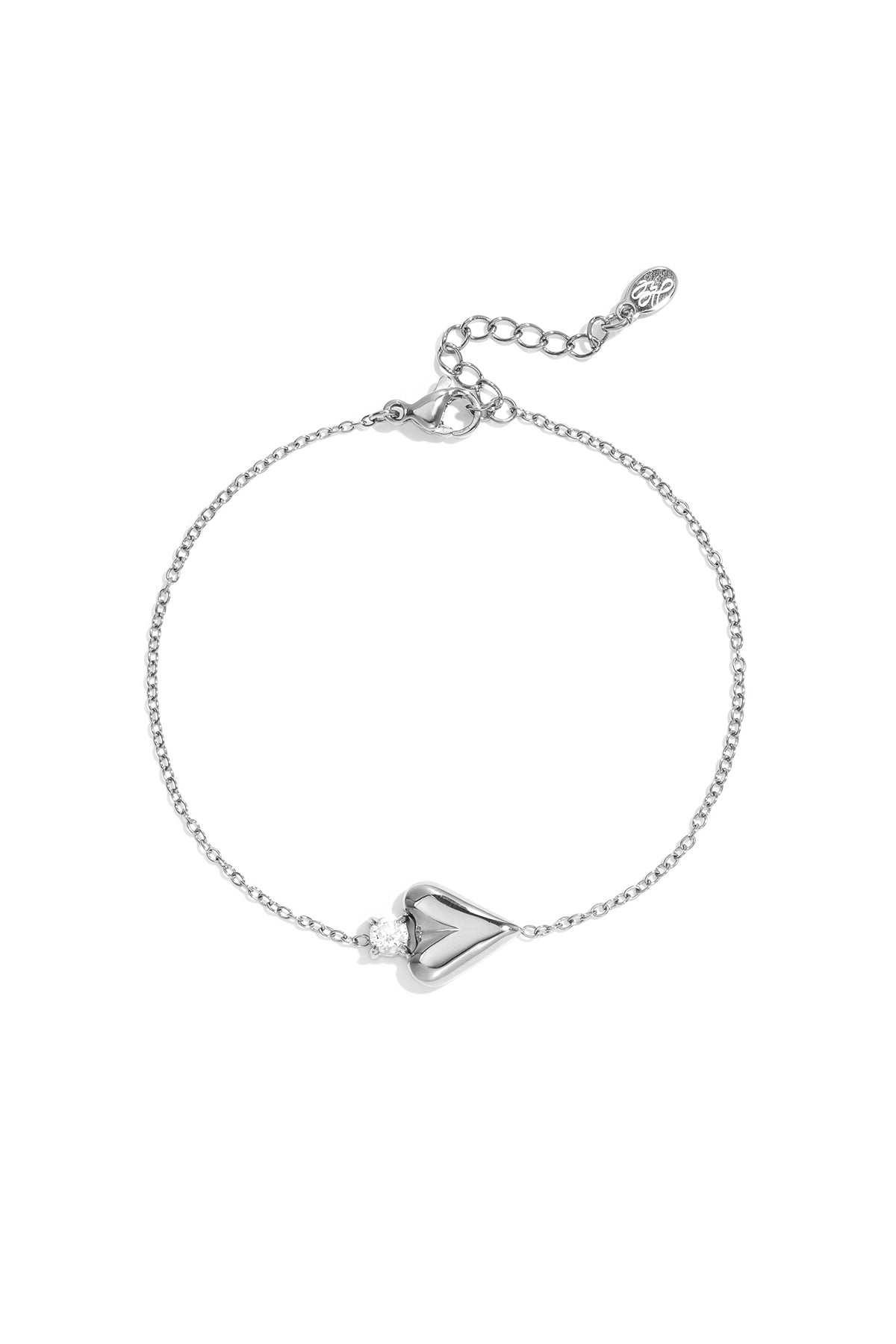 Stainless Steel Charm Bracelets Heart Simple Daily Simple Series Women's jewelry