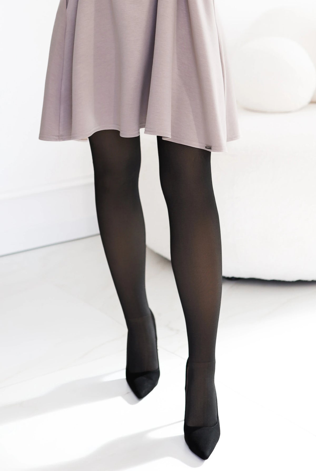 Elastic insulated tights for the fall/winter season – Black