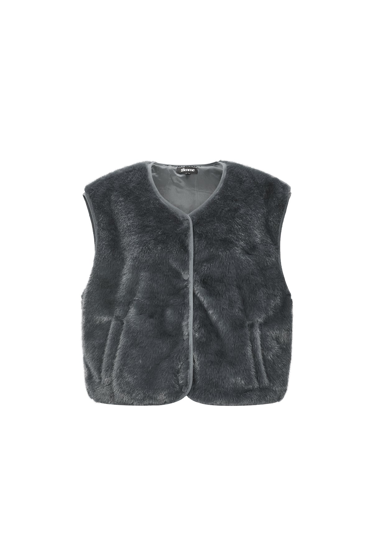 Sleeveless vest faux fur