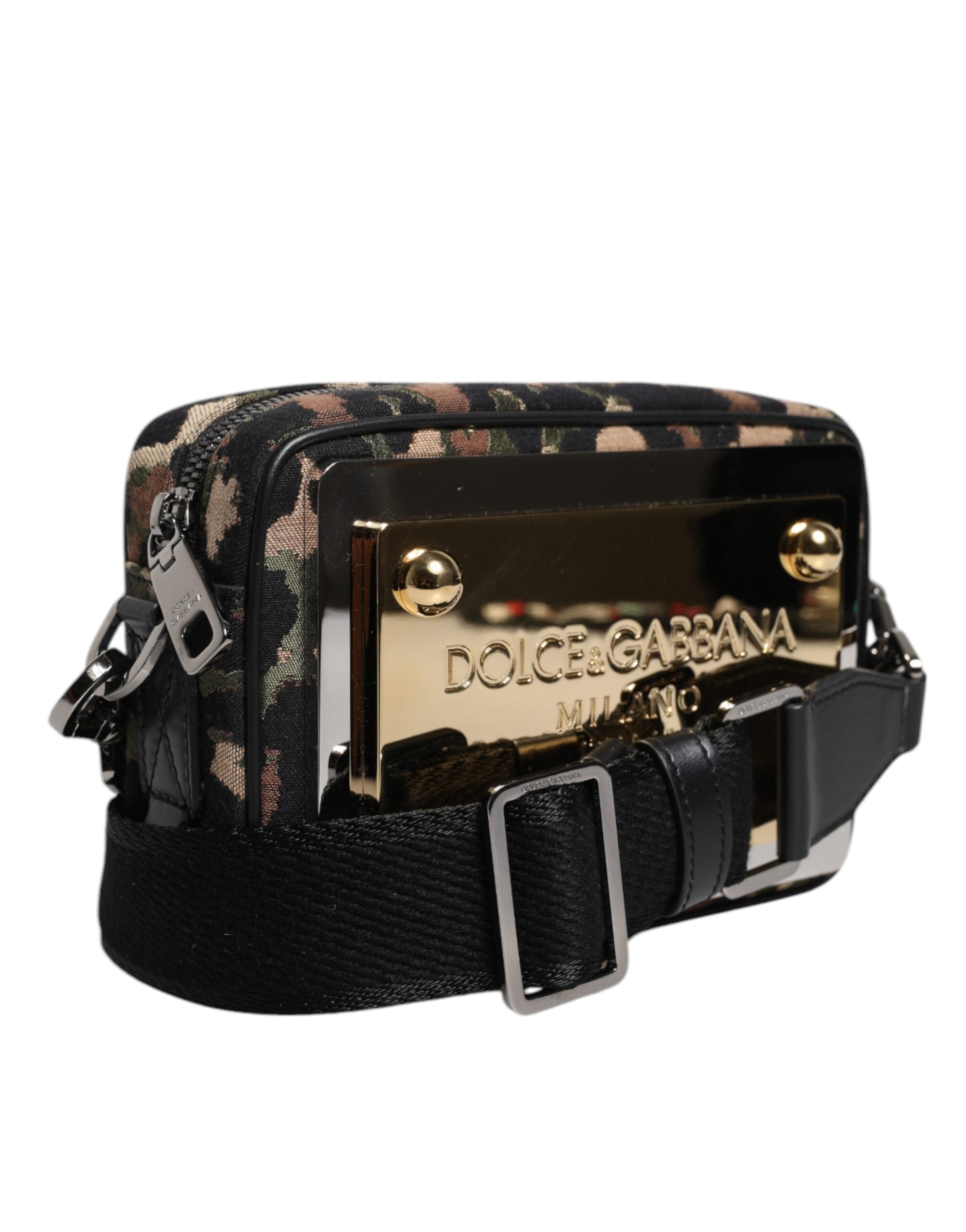 Vícebarevná leopardí žakárová kabelka s logem DG Crossbody