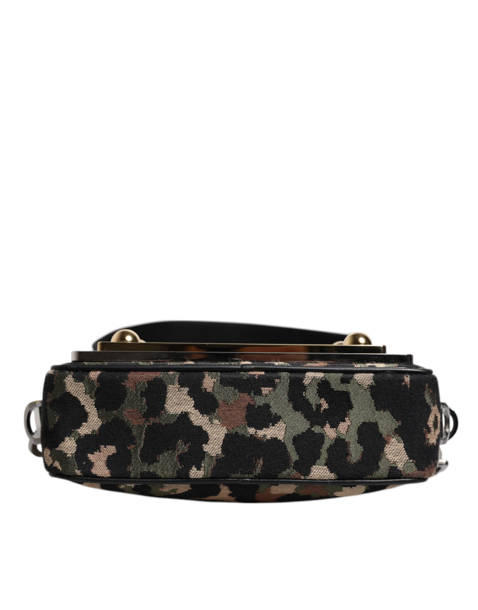 Vícebarevná leopardí žakárová kabelka s logem DG Crossbody