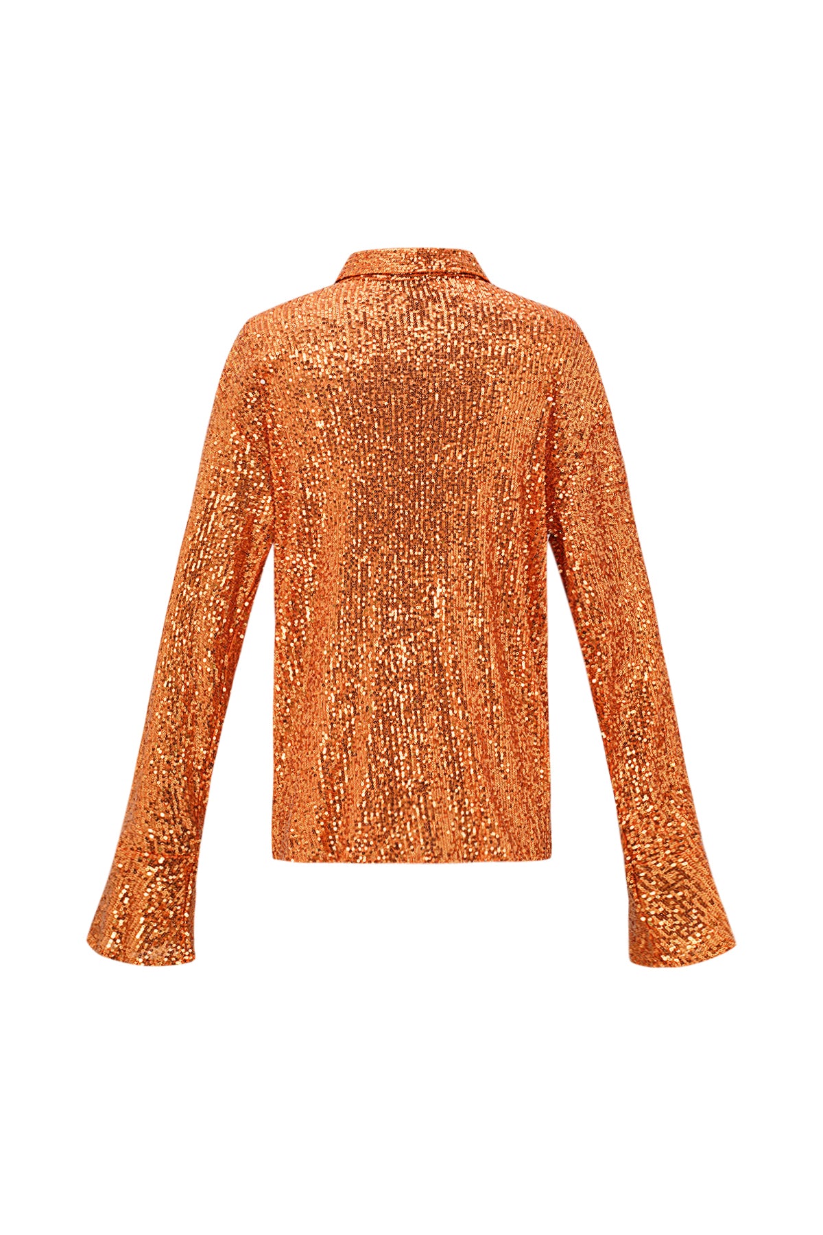 Polyester Sequin Women's Blouse Shimmering Long Sleeve