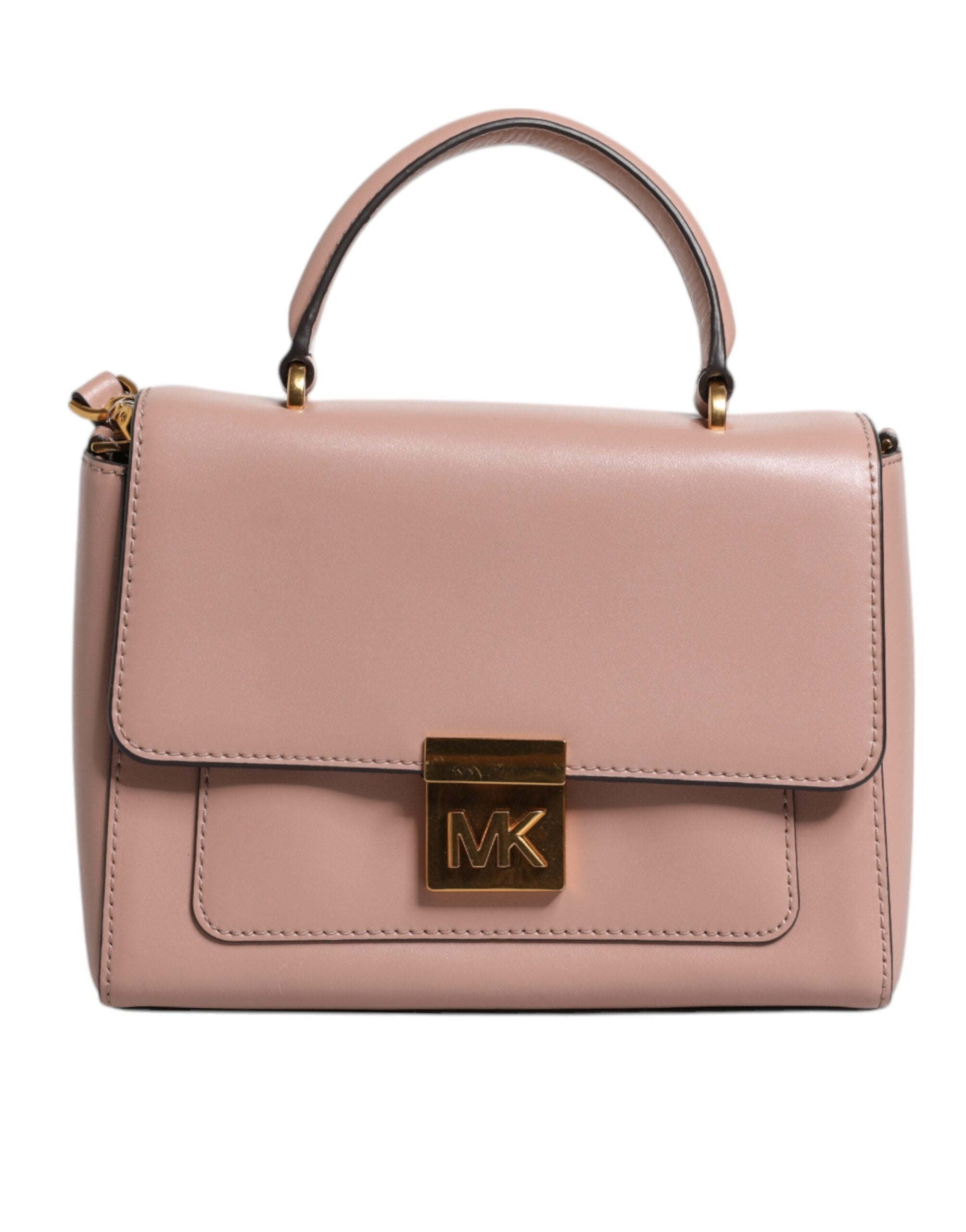 Růžová kožená crossbody kabelka MINDY s logem