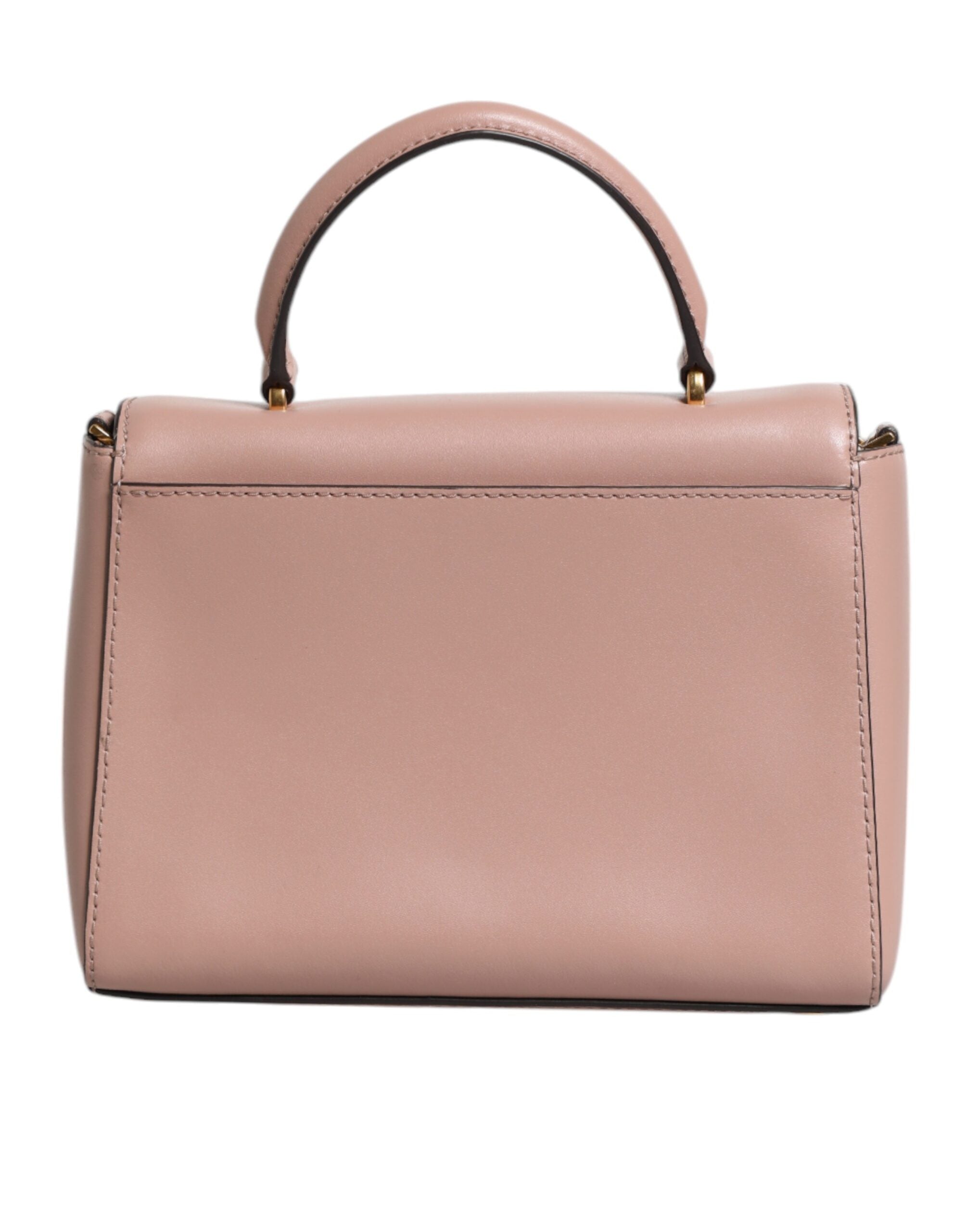 Růžová kožená crossbody kabelka MINDY s logem