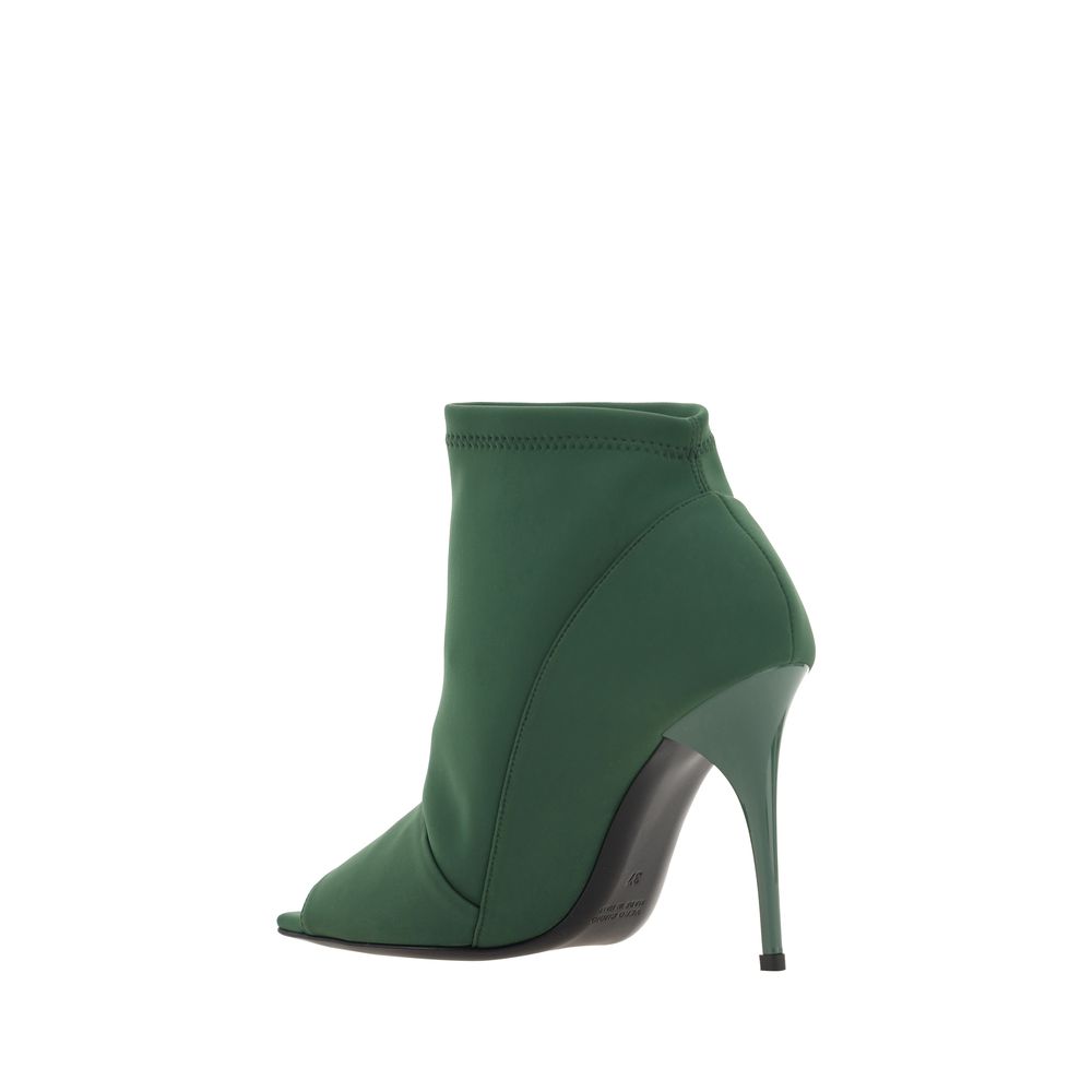 Green Polyamide High Heel Pumps