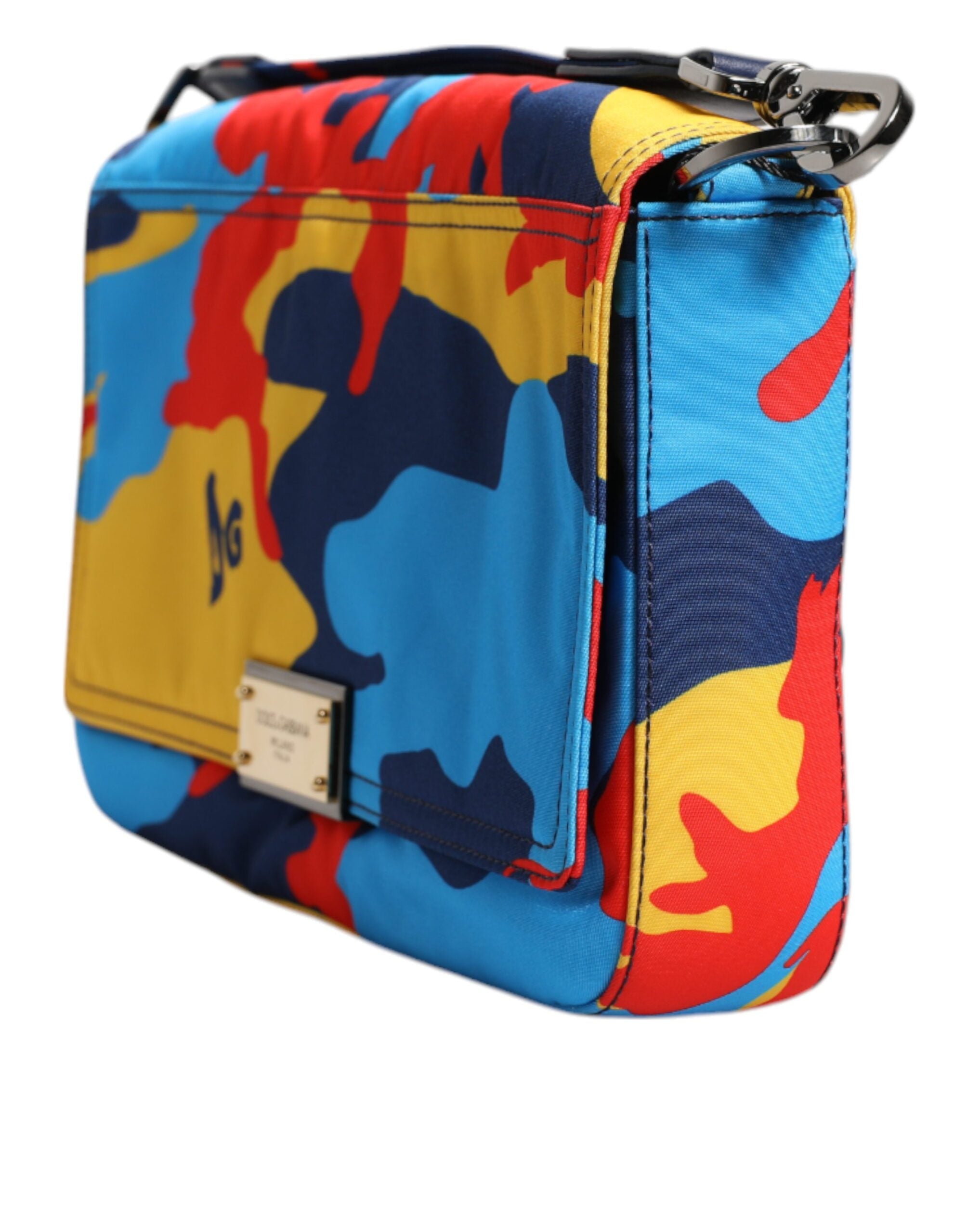 Vícebarevná maskáčová nylonová crossbody kabelka