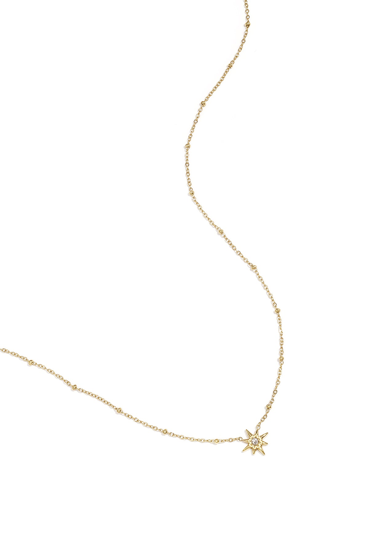 Necklace with beads and shooting star