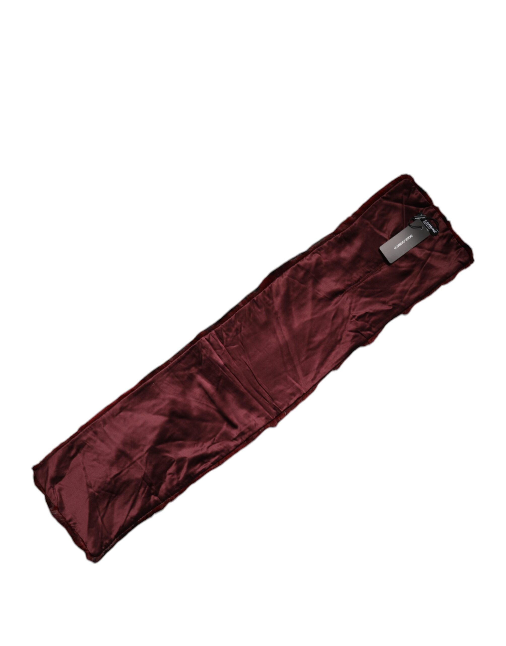 Black Red Stripe Fur Shawl Neck Wrap Scarf