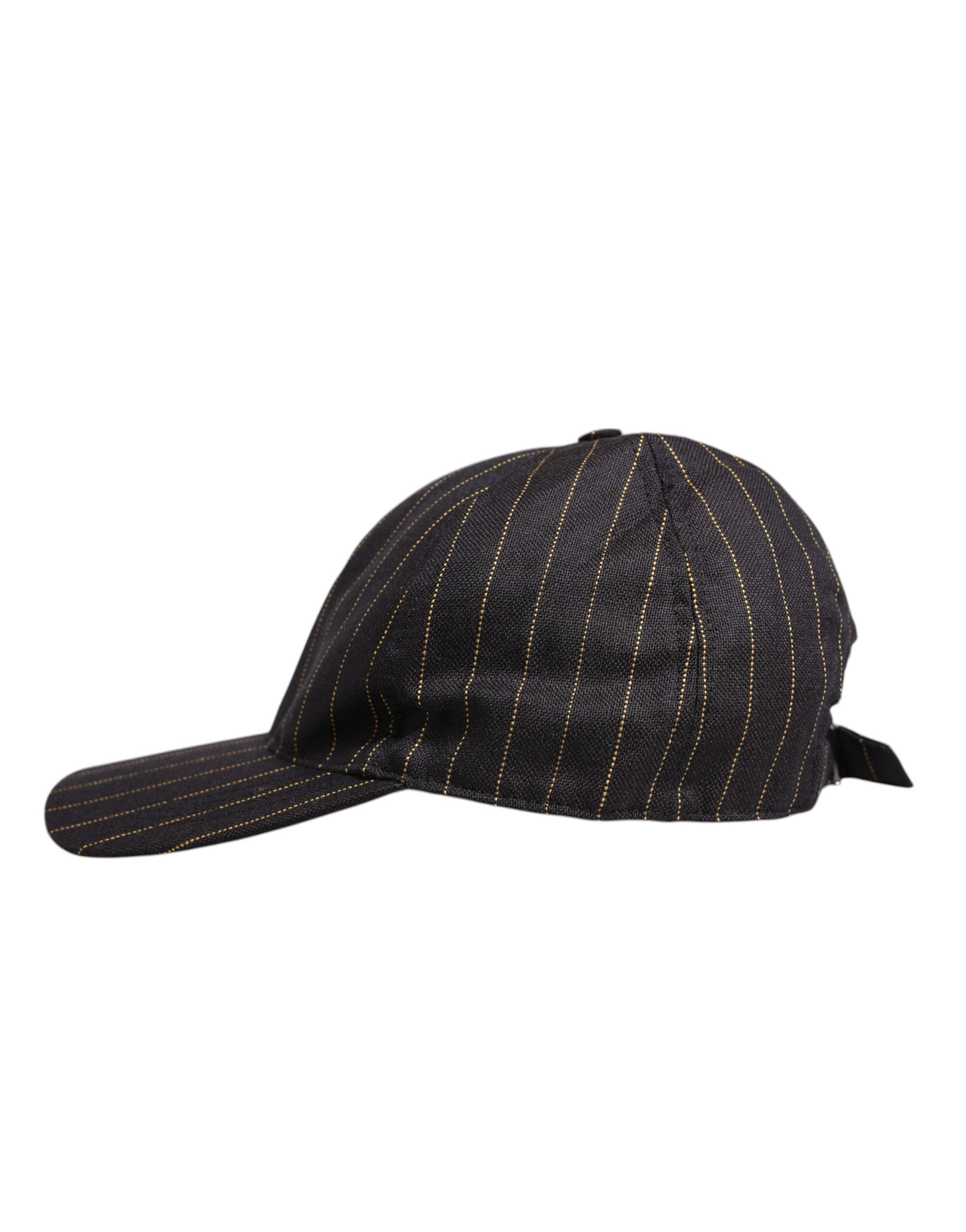 Brown Stripes Cotton 6 Panels Baseball Cap