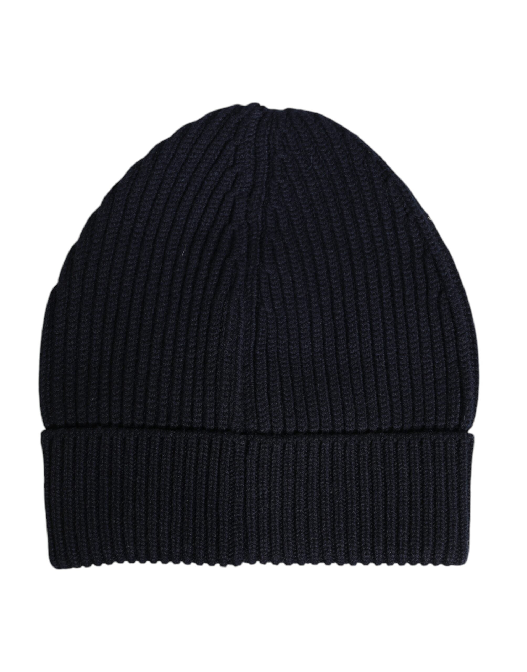Black Cashmere Knitted Winter Beanie Hat