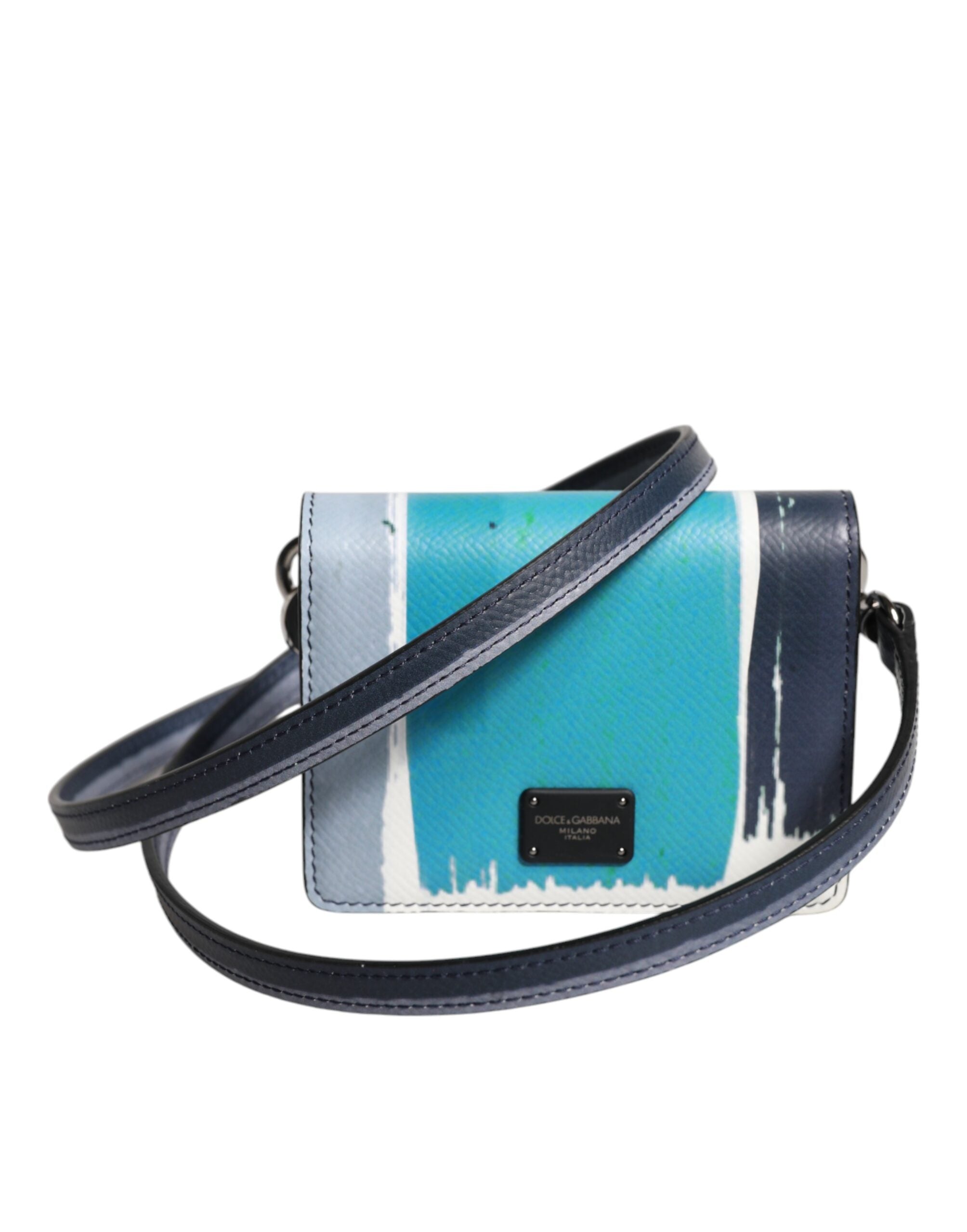 Kožená peněženka s logem DG Bifold s pouzdrem na karty v barvě vícebarevné