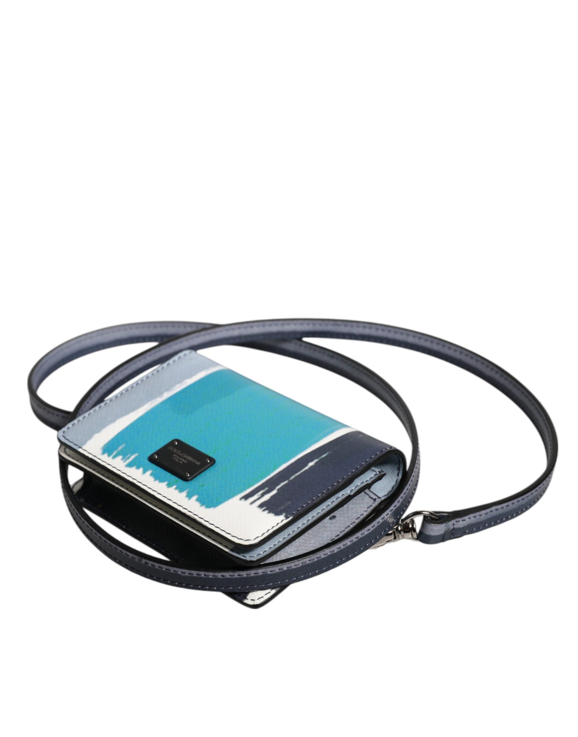 Kožená peněženka s logem DG Bifold s pouzdrem na karty v barvě vícebarevné