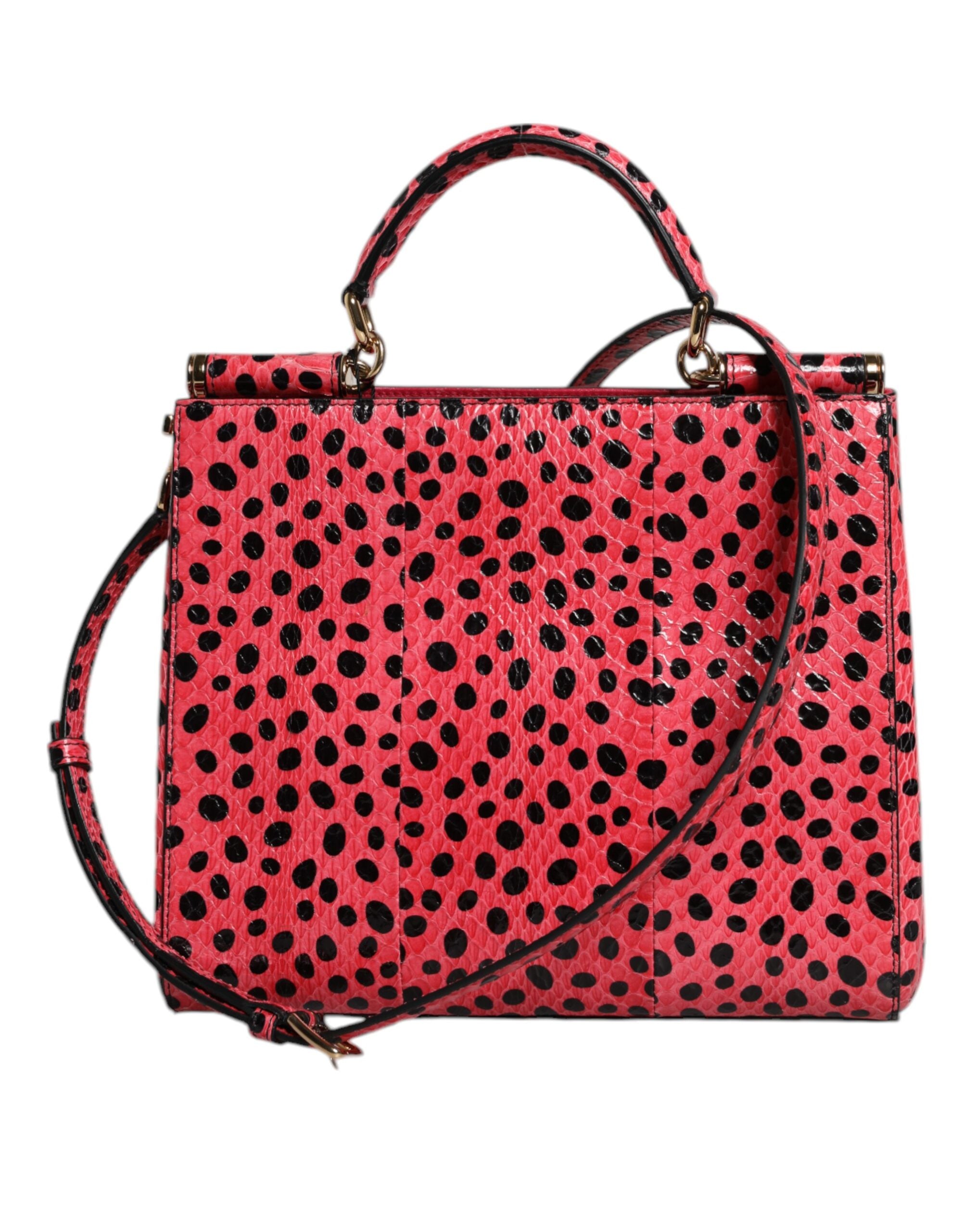 Růžová exotická kožená crossbody kabelka s horním uchem