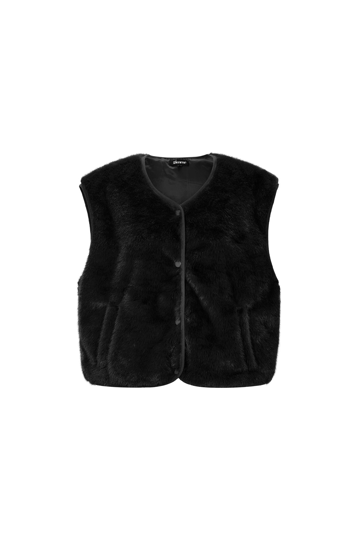 Sleeveless vest faux fur