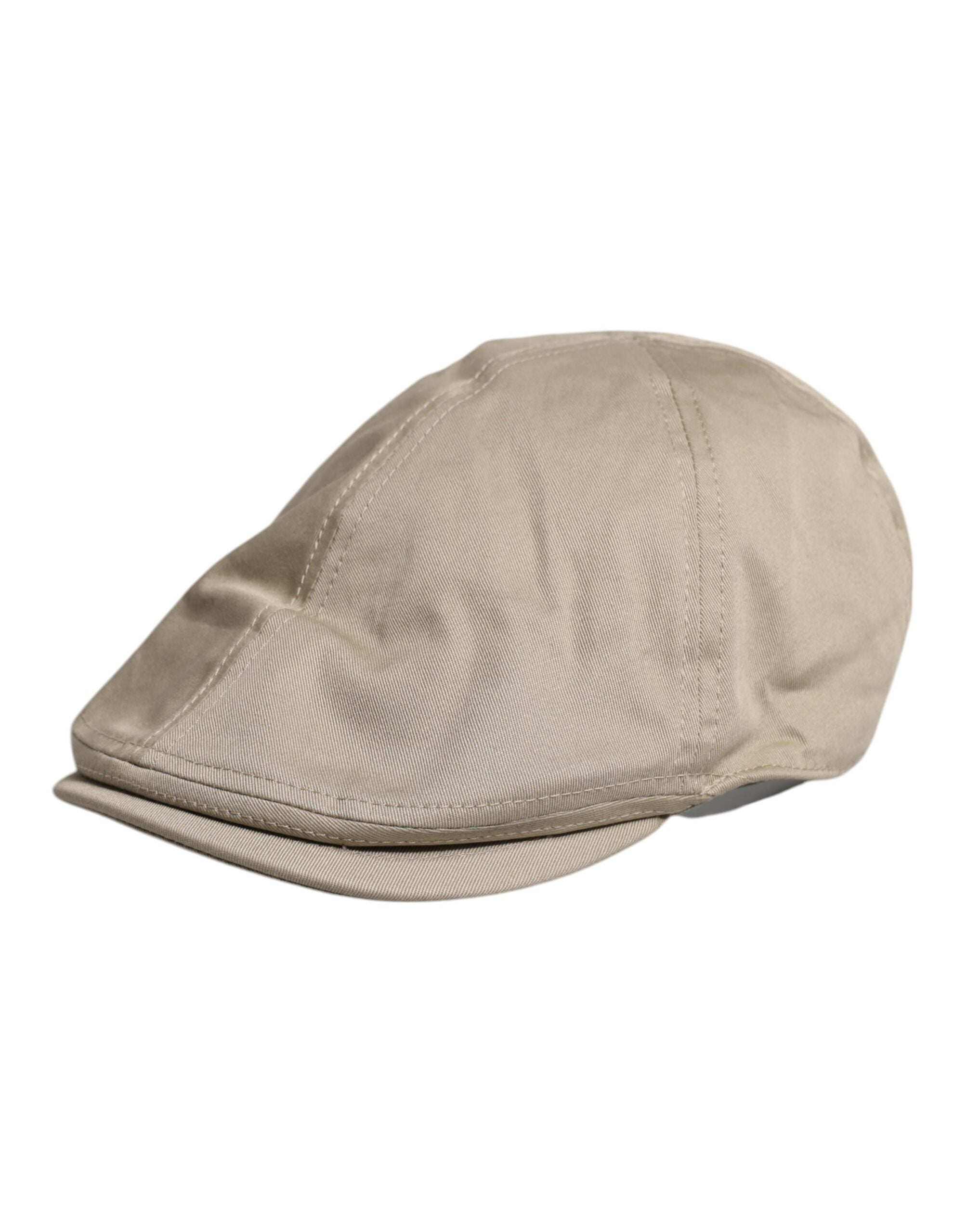 Béžová bavlněná čepice Newsboy Capello Cabbie