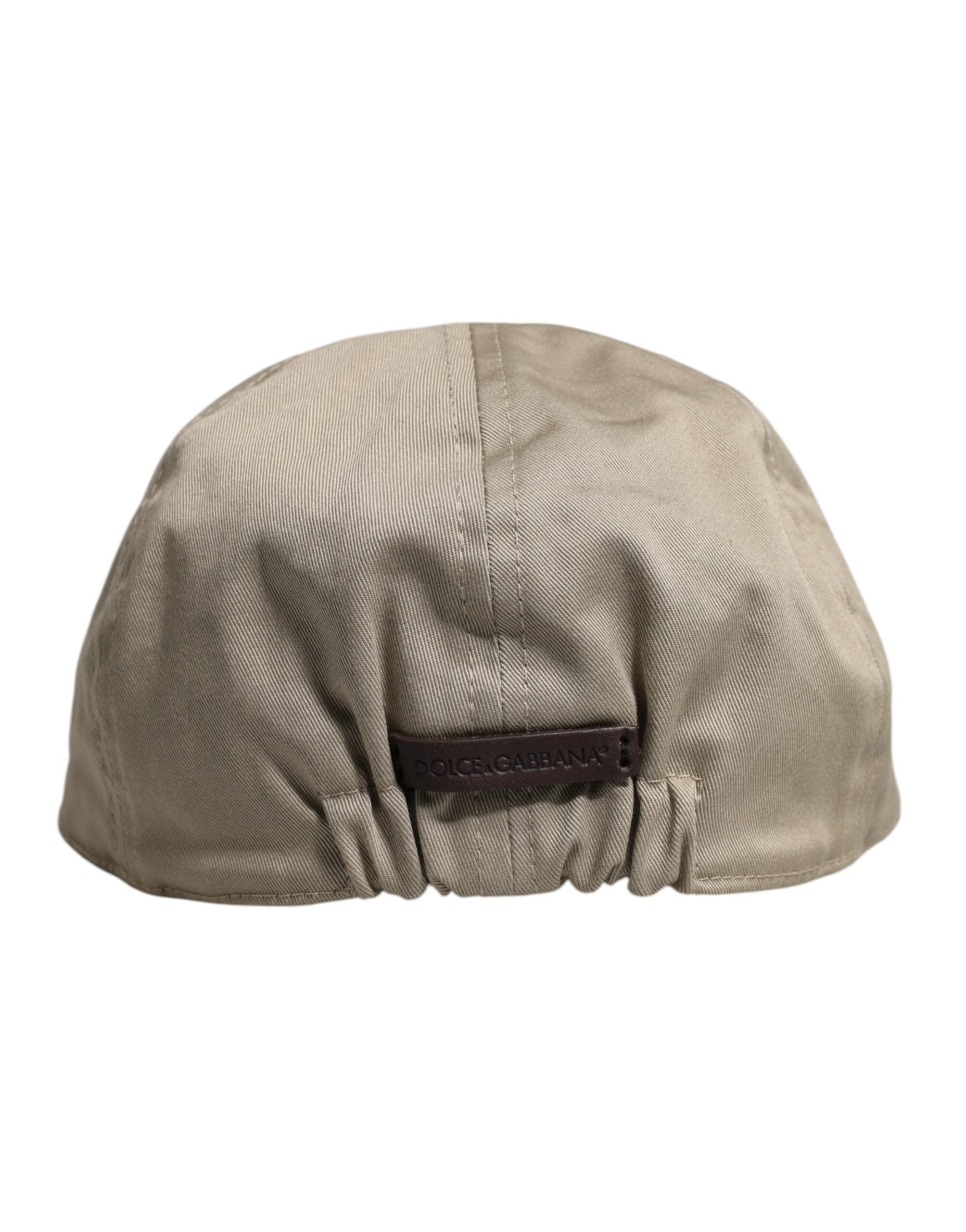 Béžová bavlněná čepice Newsboy Capello Cabbie