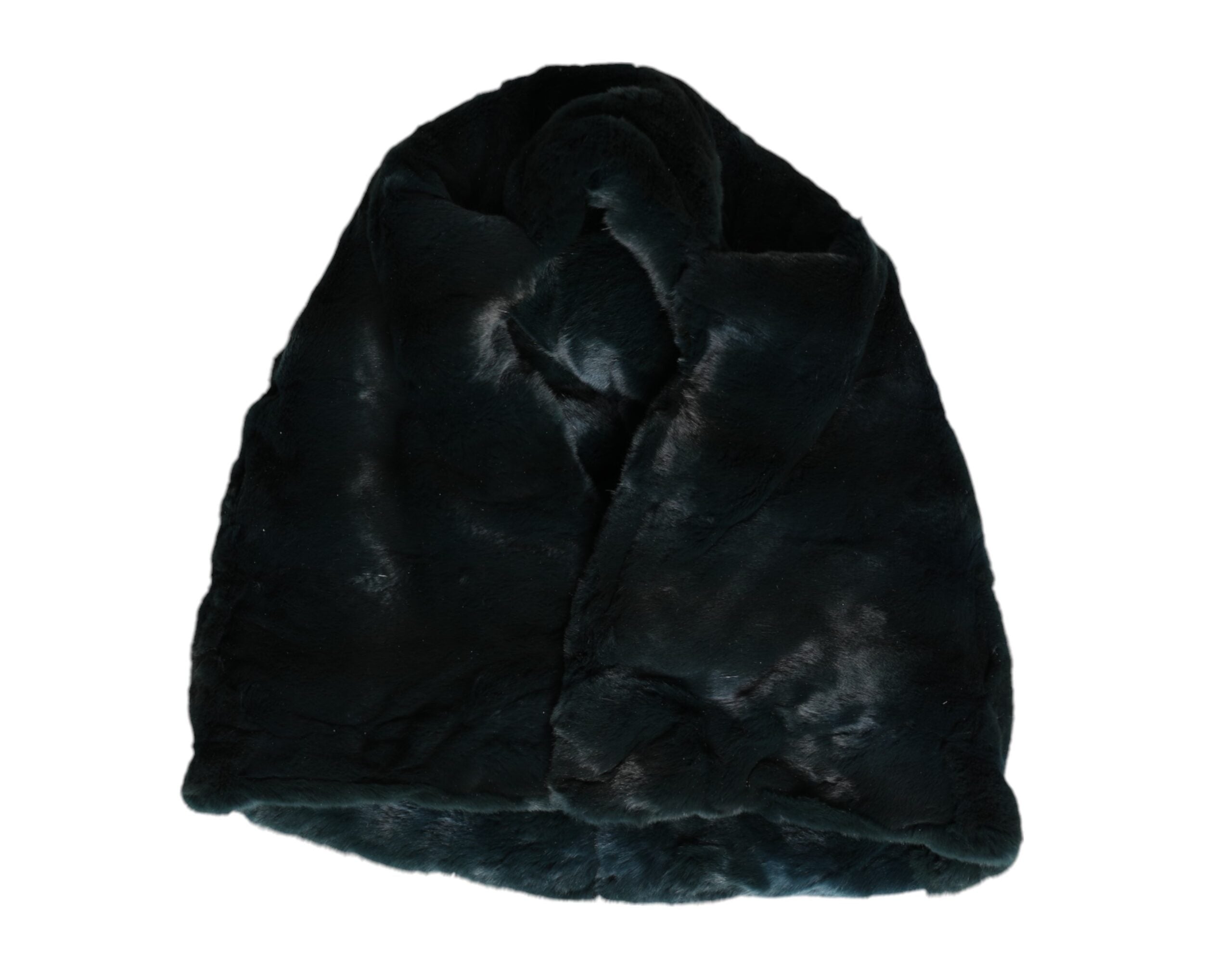 Dámská čepice Beanie s černou lasičí kožešinou