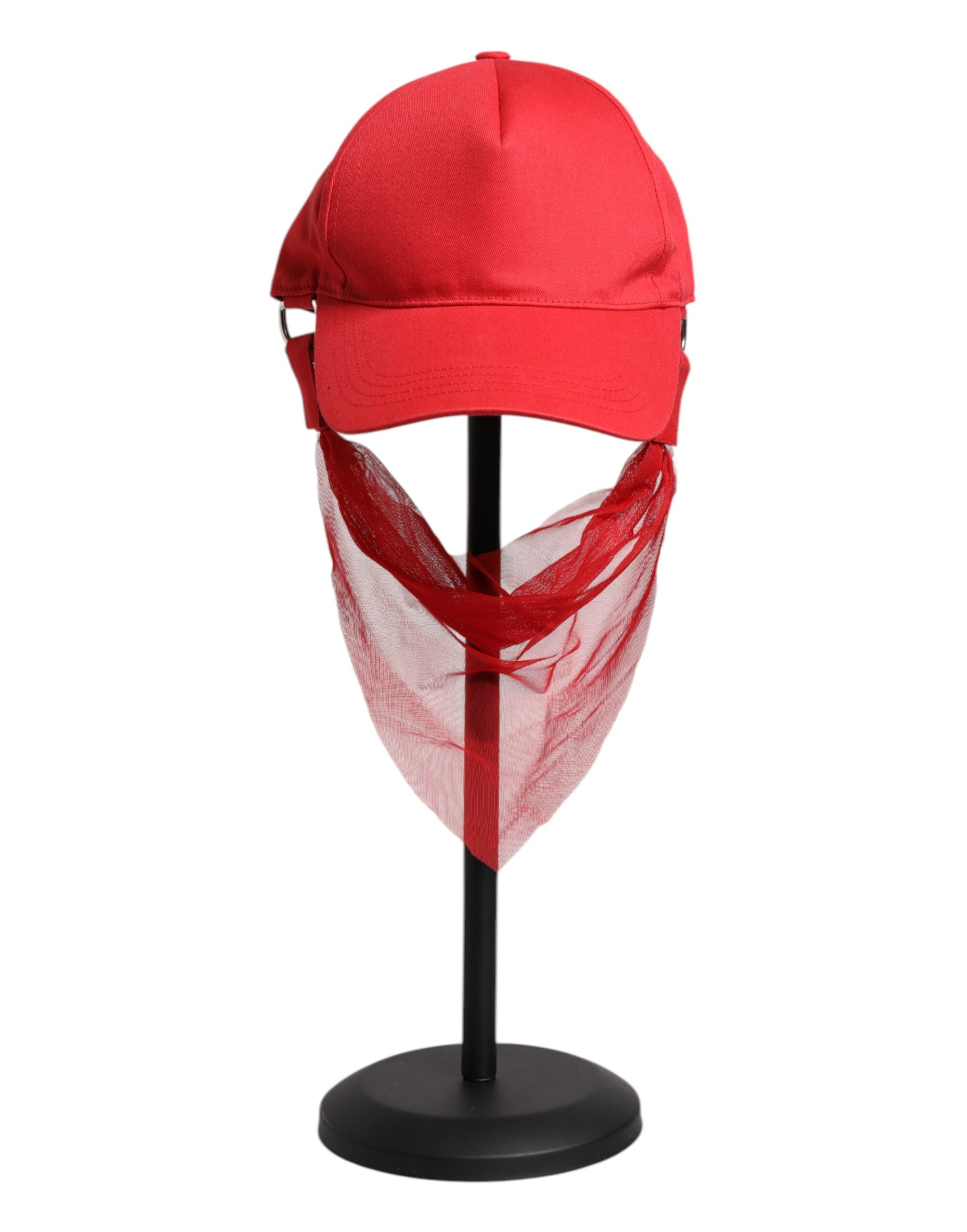 Dámská baseballová čepice s 6 panely, červená bavlna
