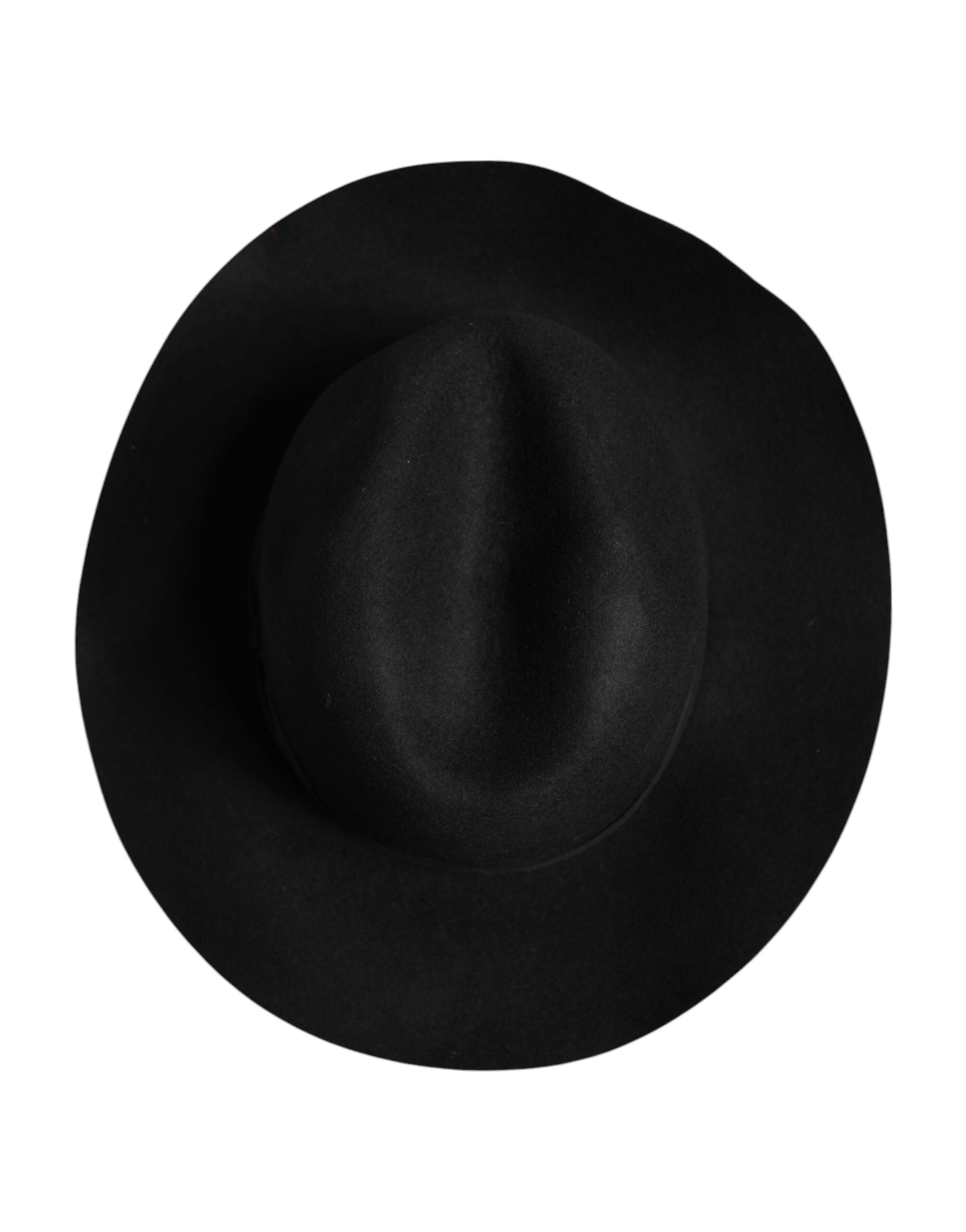 Černý klobouk Fedora s širokou krempou