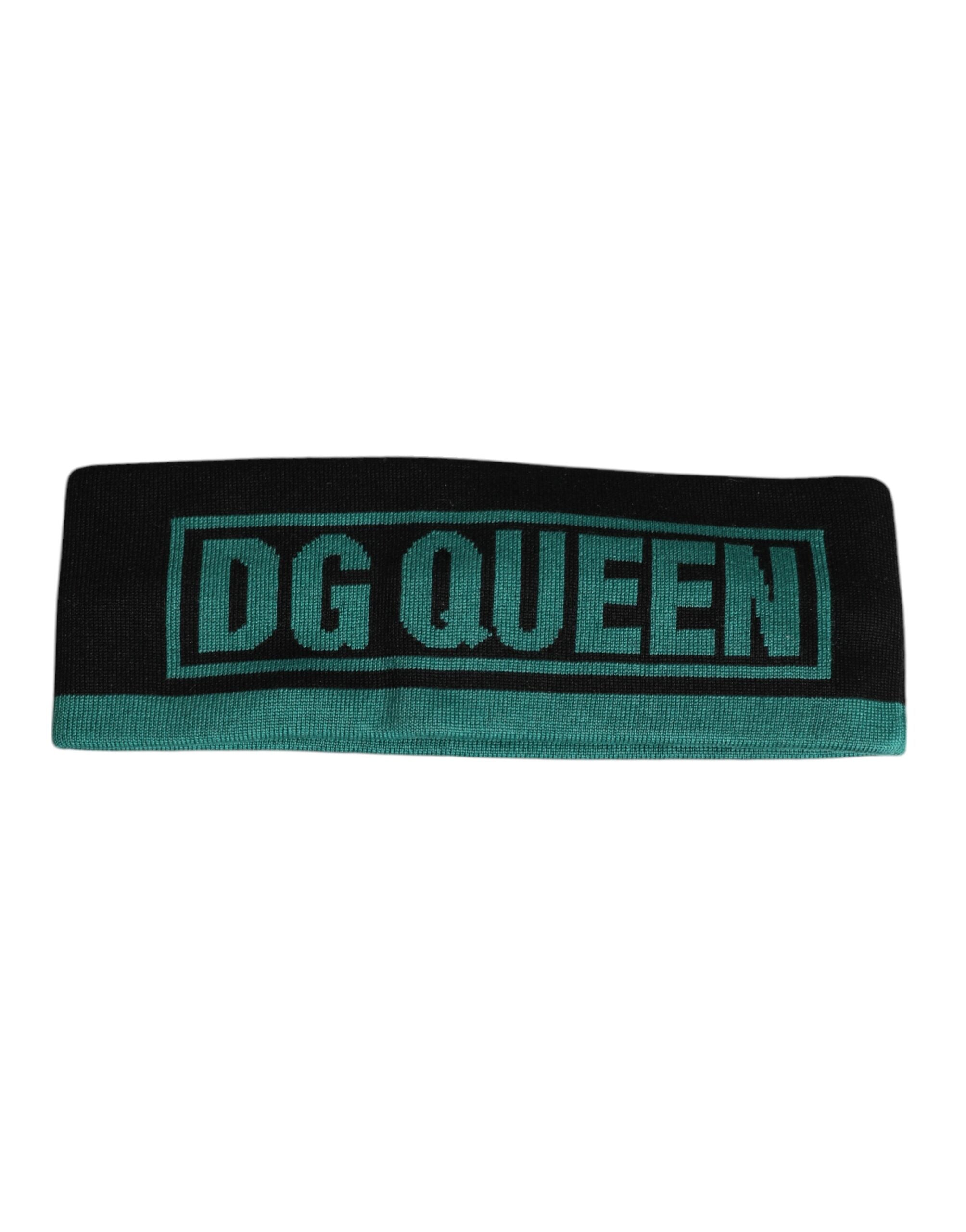 Černá hedvábná pletená čepice DG Queen