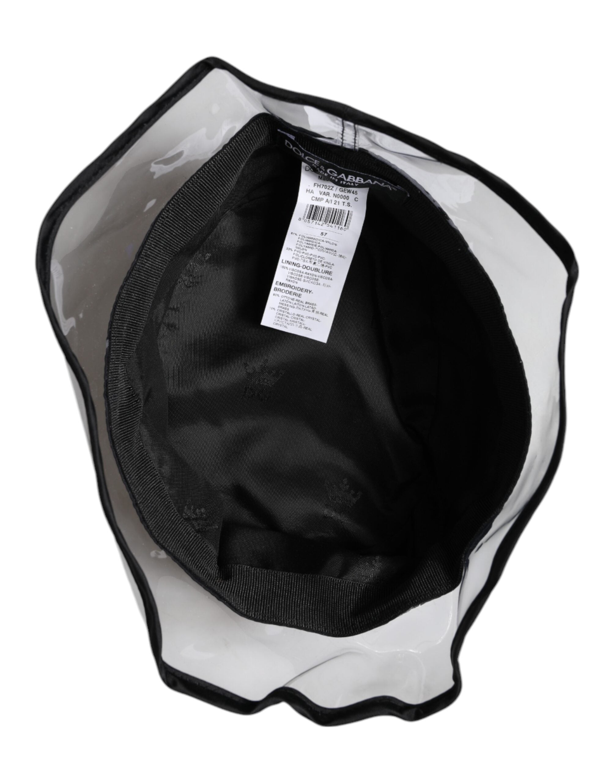 Černý nylonový PVC klobouk s logem DG