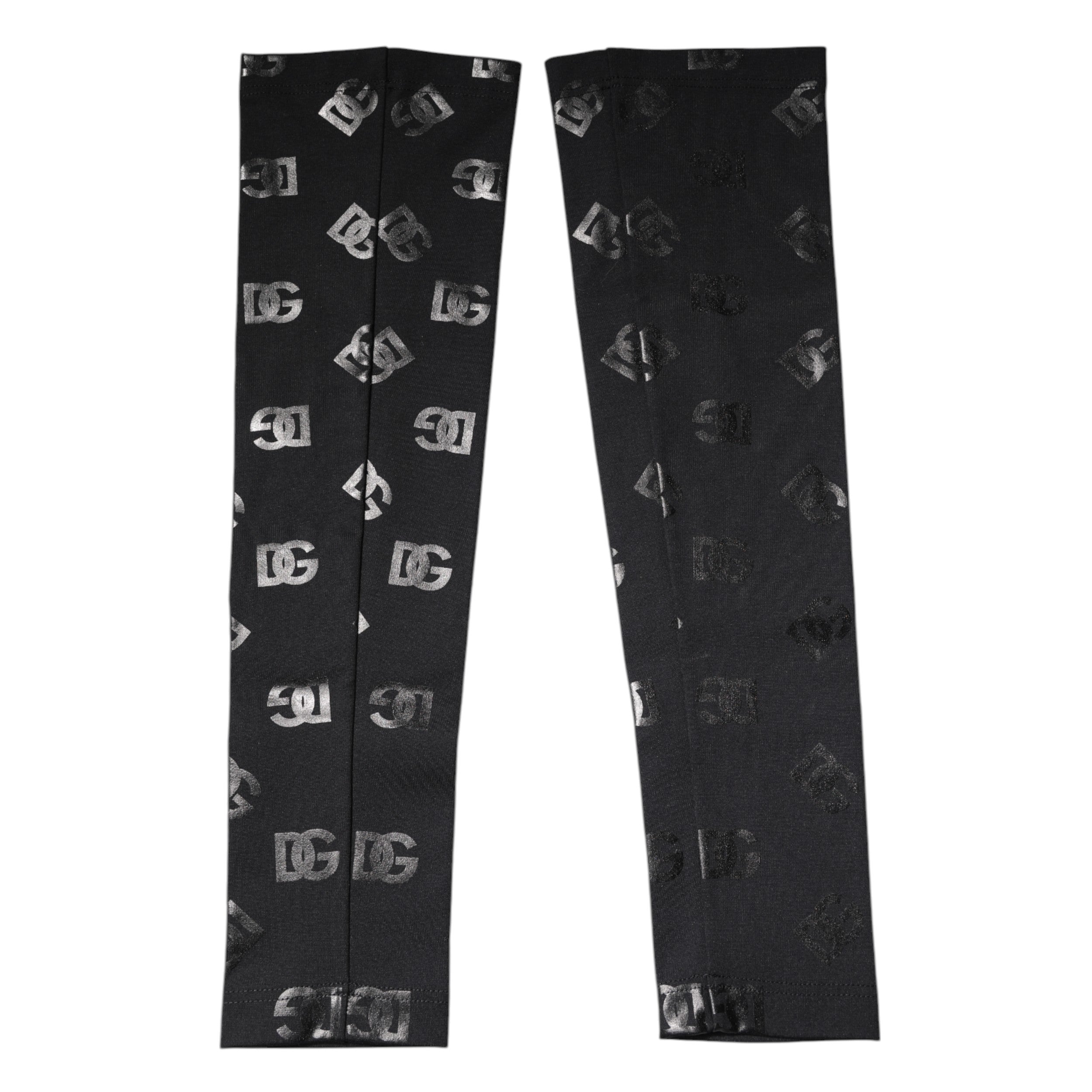 Černé vlněné strečové rukávy s logem DG a monogramem
