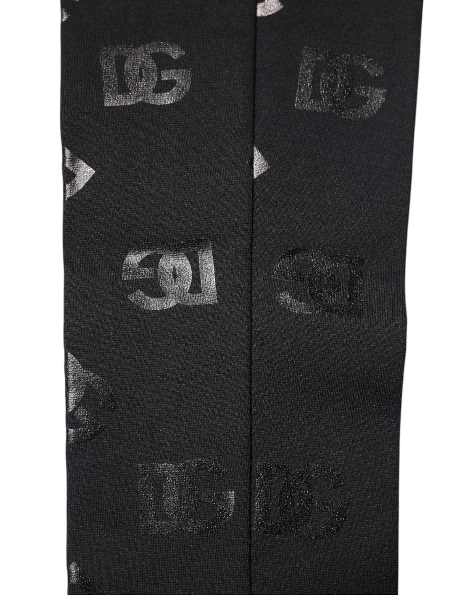 Černé vlněné strečové rukávy s logem DG a monogramem