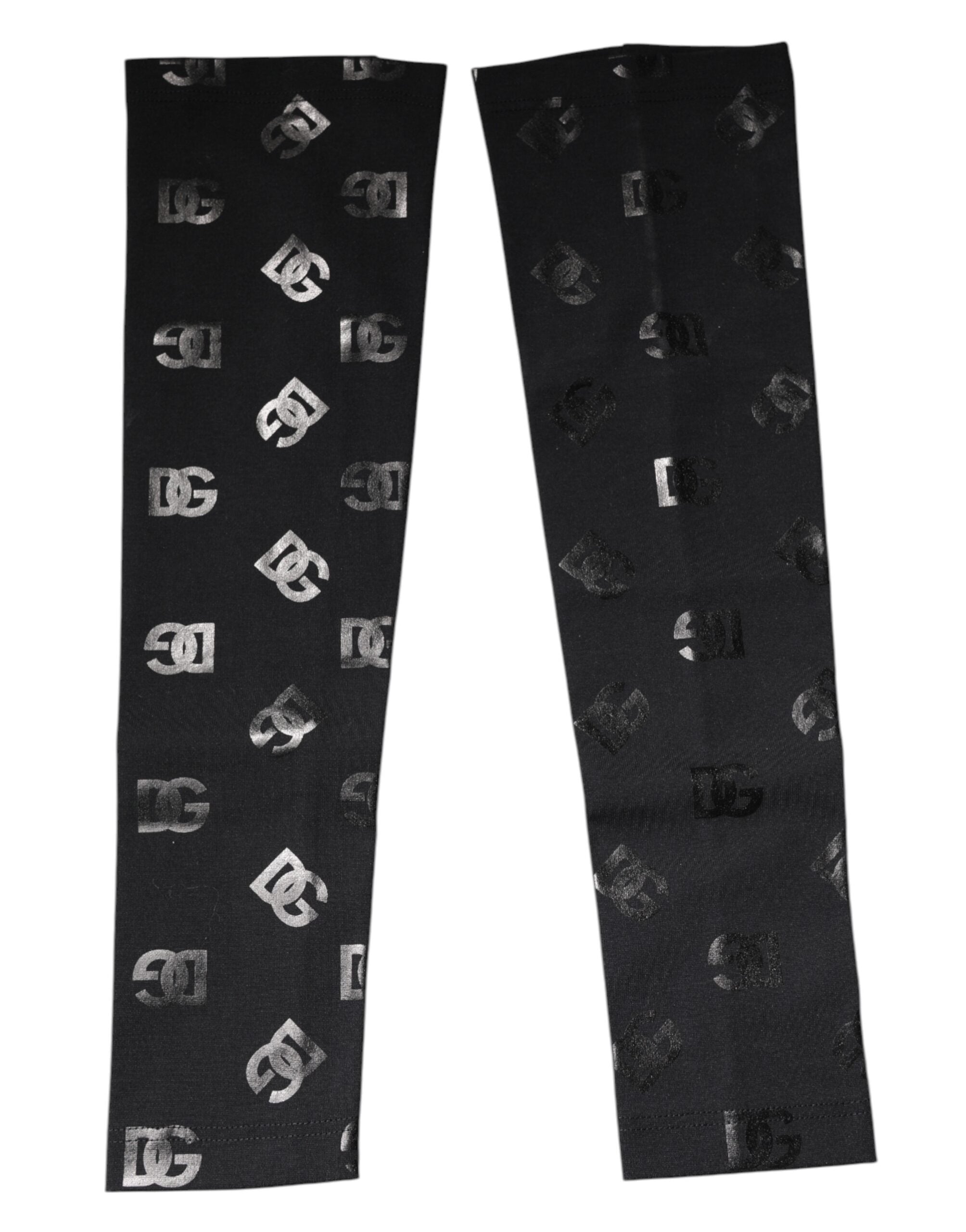 Černé vlněné strečové rukávy s logem DG a monogramem