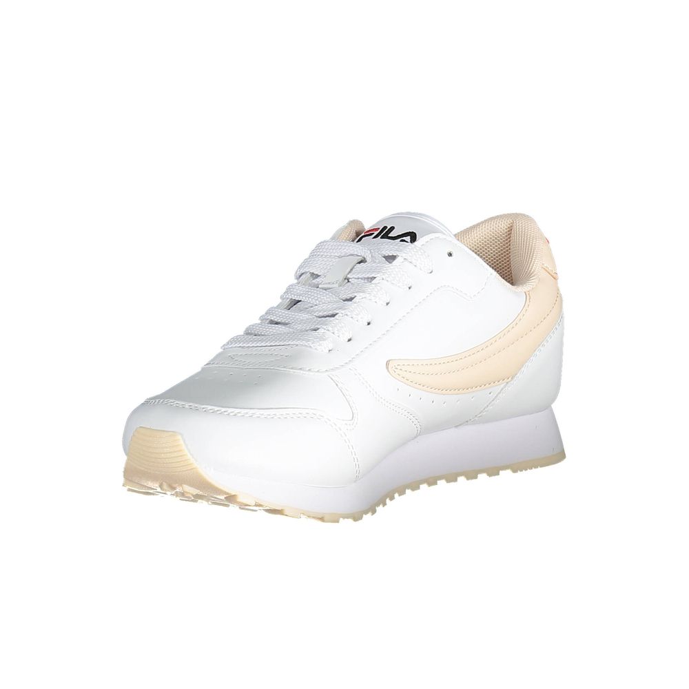 White Synthetic Women Sneaker