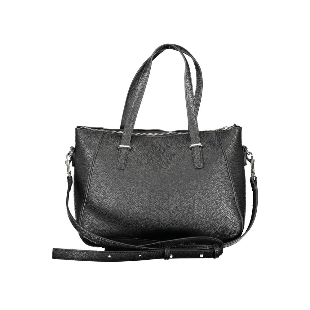 Black Polyethylene Women Handbag
