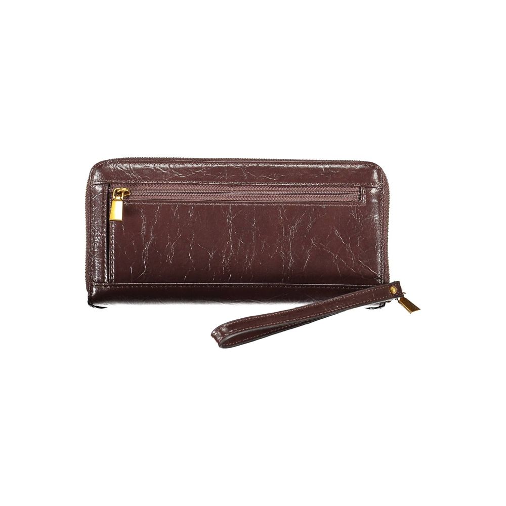 Brown Polyethylene Women Wallet