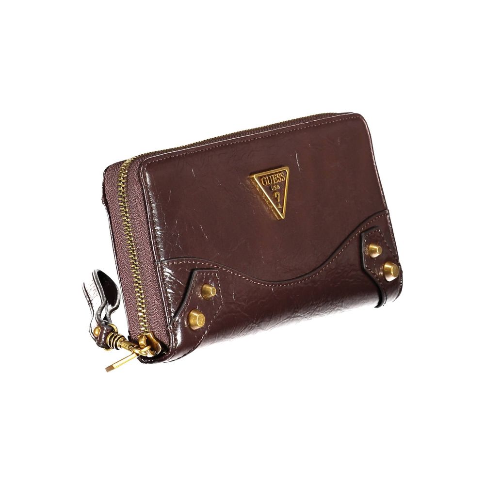 Brown Polyethylene Women Wallet