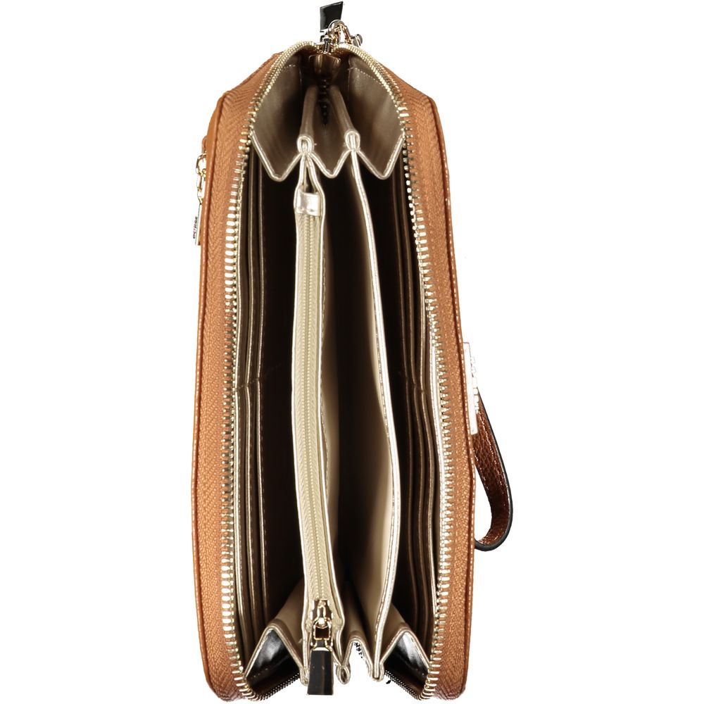 Elegantní hnědá polyethylenová peněženka s mincovní pomůckou