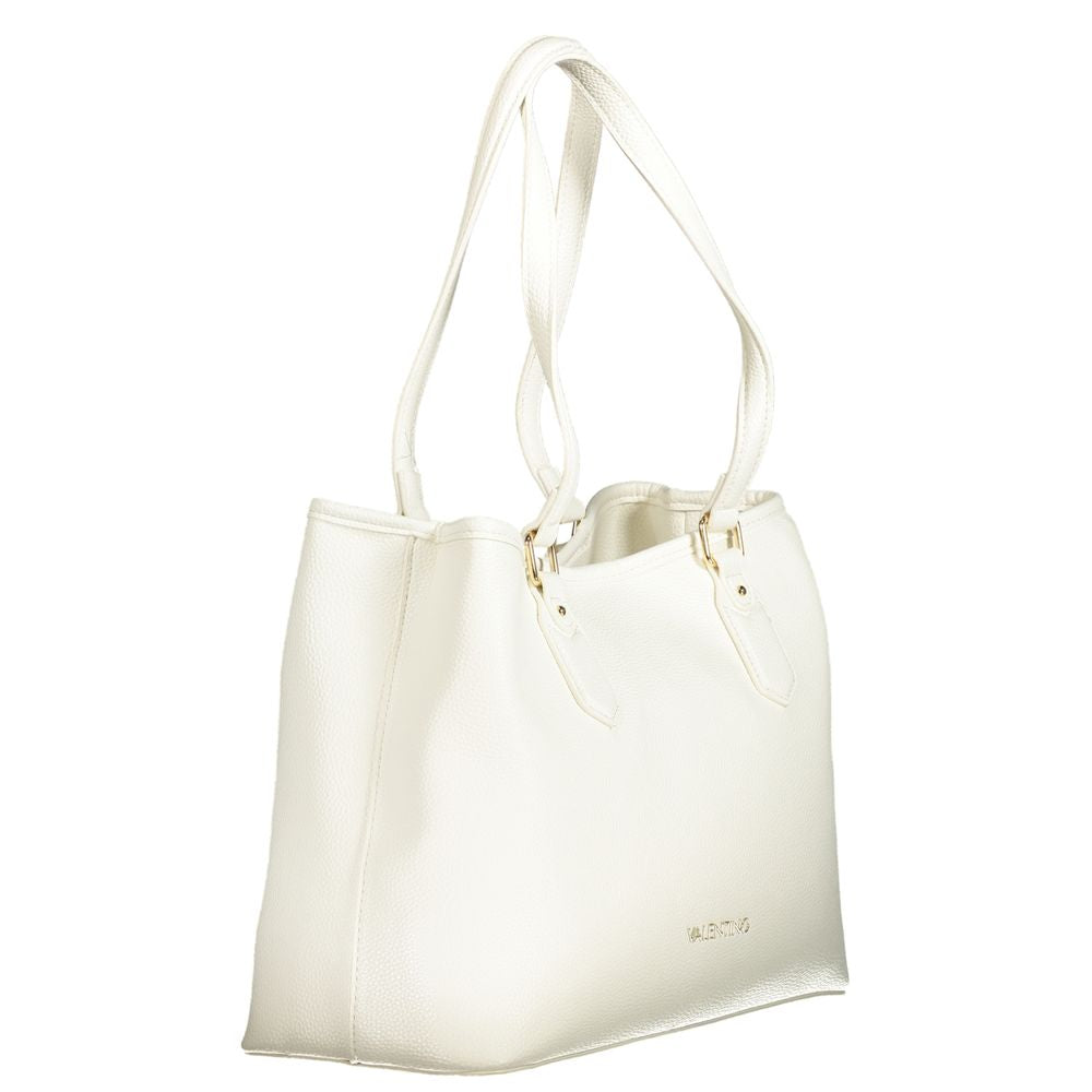 White Polyethylene Women Handbag